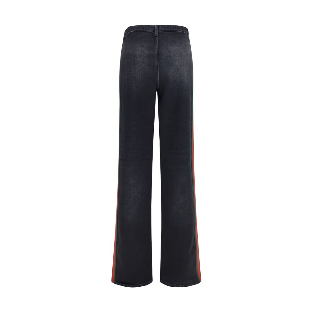 Gucci Schwarze Baumwoll-Jeans mit geradem Bein-2