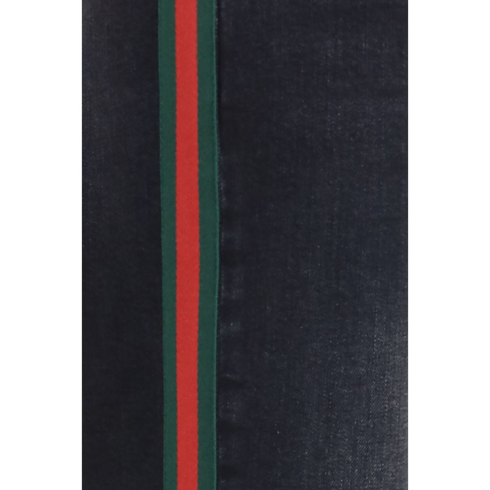 Gucci Schwarze Baumwoll-Jeans mit geradem Bein-3
