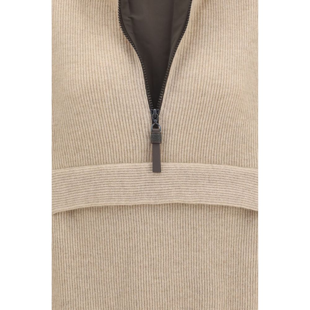 Brunello Cucinelli Beige Kaschmir-Sweatshirt-3