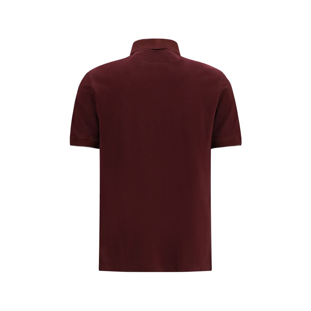Brunello Cucinelli Bordeaux Baumwollhemd-2