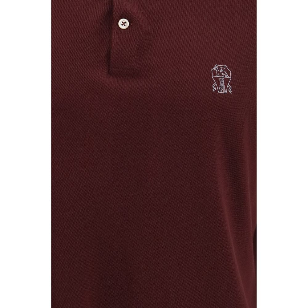 Brunello Cucinelli Bordeaux Baumwollhemd-3