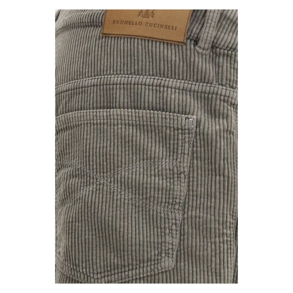 Brunello Cucinelli Zweifarbige Baumwoll-Freizeithose-3