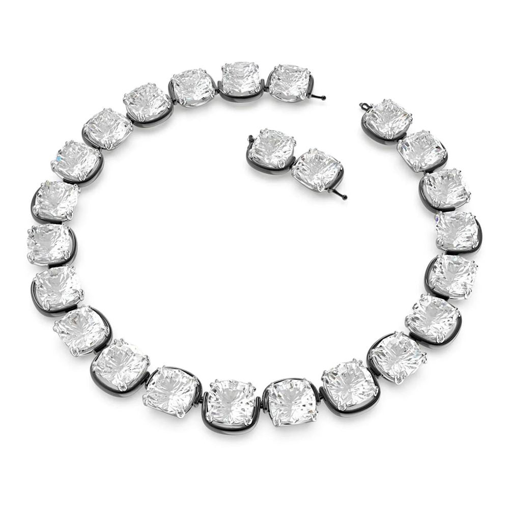 Swarovski Graue Glas Halskette-2