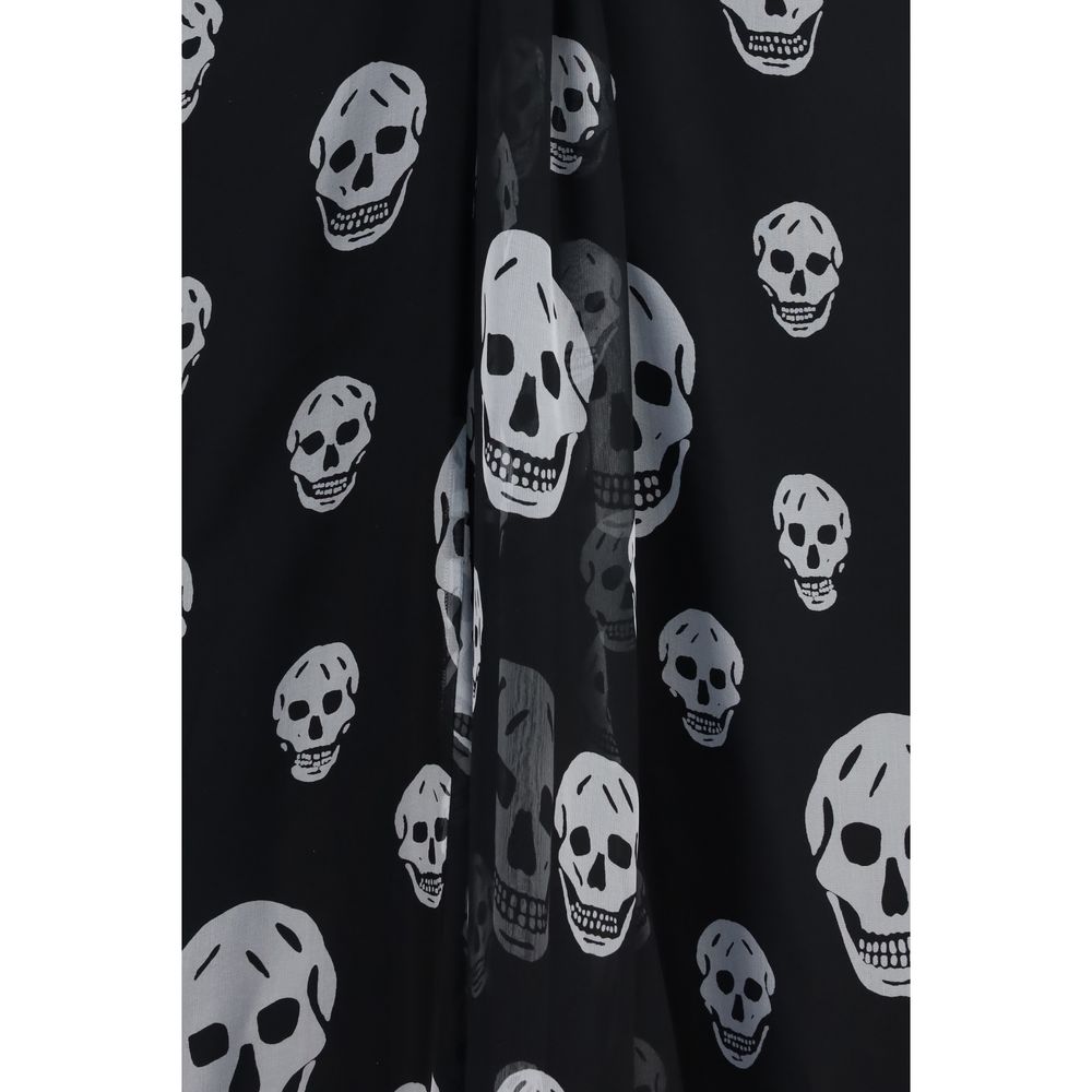 Alexander McQueen Schwarzer Seiden-Maxirock-3