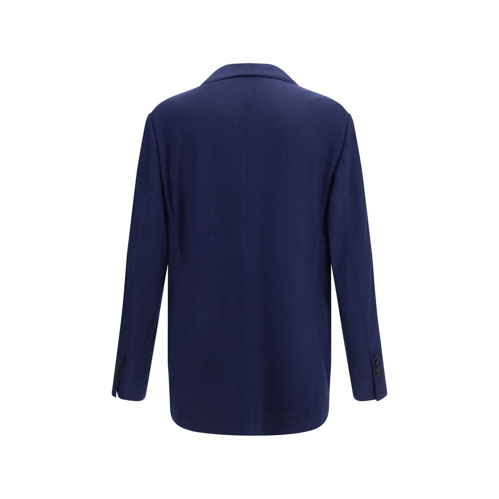Brunello Cucinelli Blaue Kaschmir-Jacke in voller Länge-2