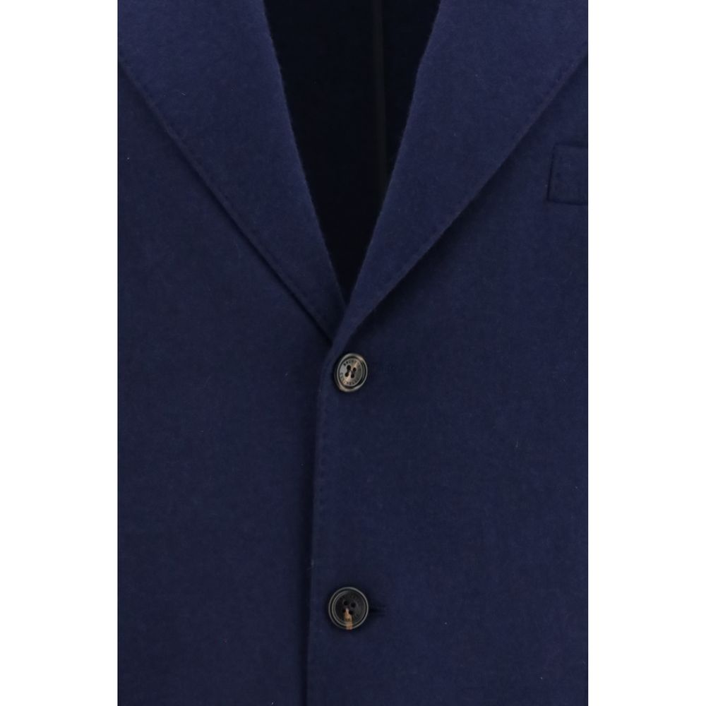 Brunello Cucinelli Blaue Kaschmir-Jacke in voller Länge-3
