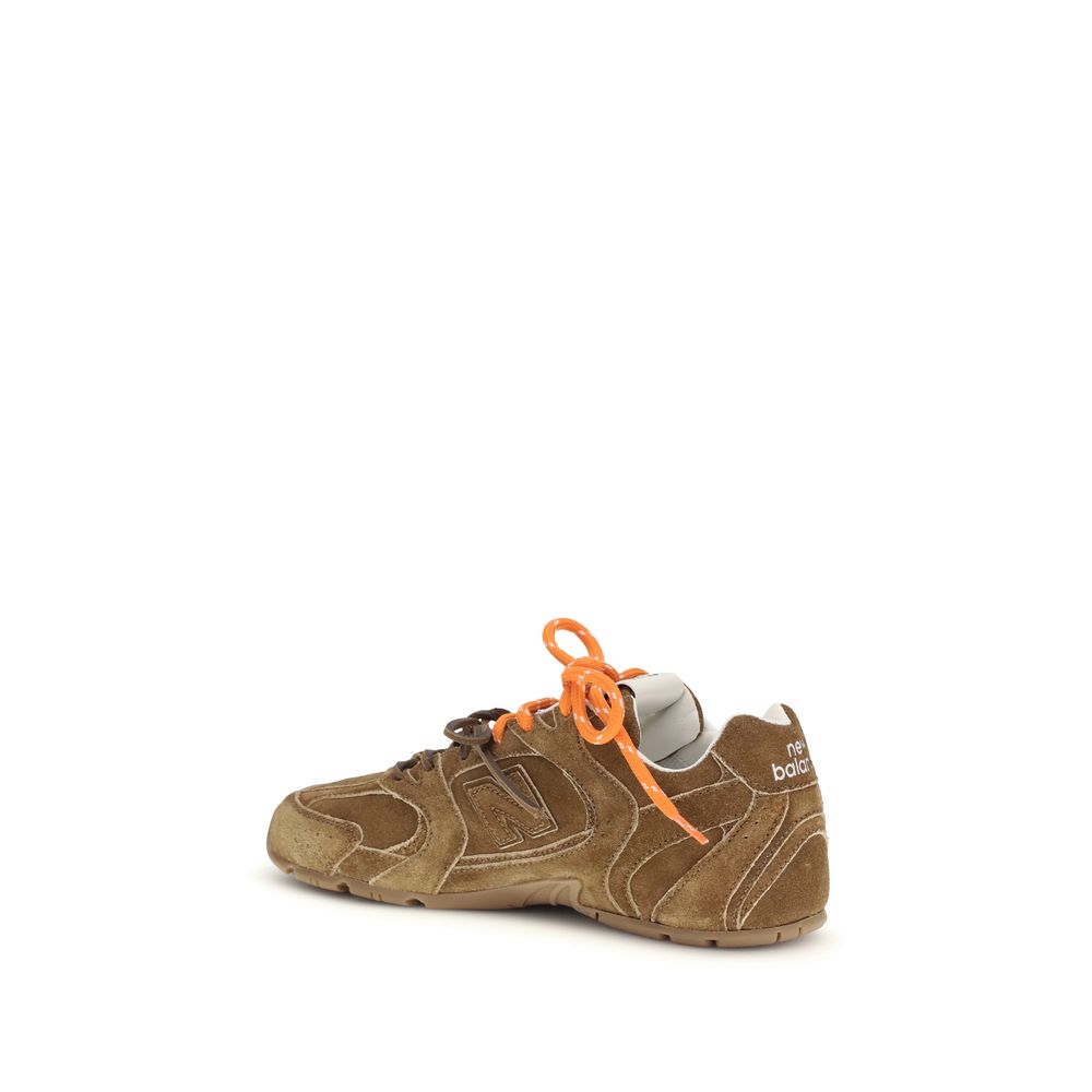 Miu Miu Braune Kalbsleder Bos Taurus Athletic Sneaker-3