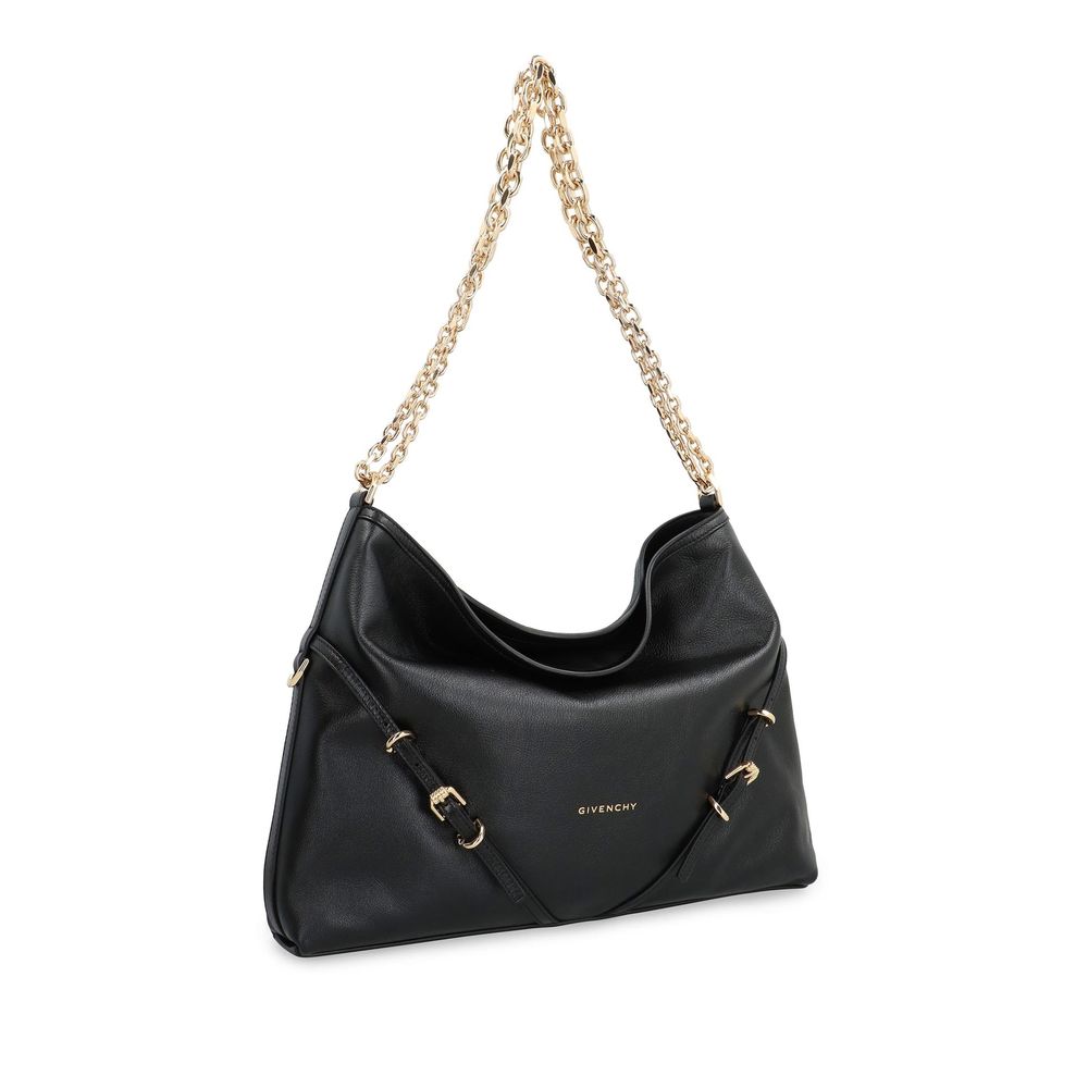 Givenchy Schwarze Kalbsleder-Schultertasche-2