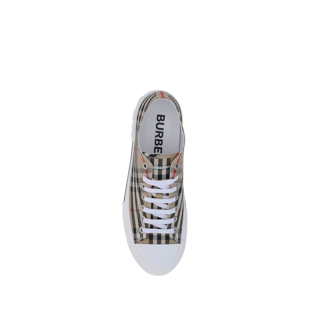 Burberry Braune Low-Top-Sneaker aus Baumwolle-4