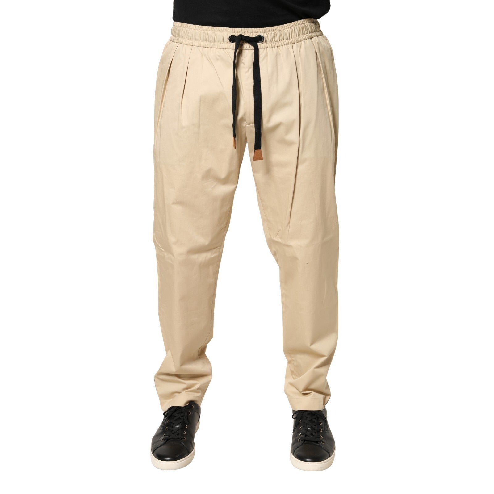 Dolce & Gabbana Beige Baumwoll Skinny Herren Jogginghose-2