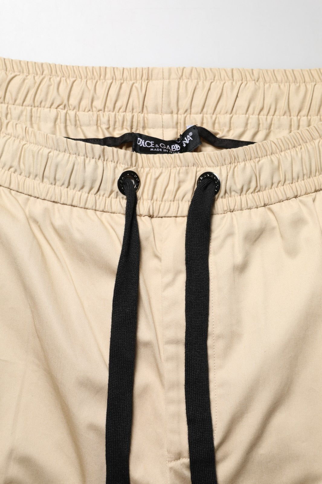 Dolce & Gabbana Beige Baumwoll Skinny Herren Jogginghose-5