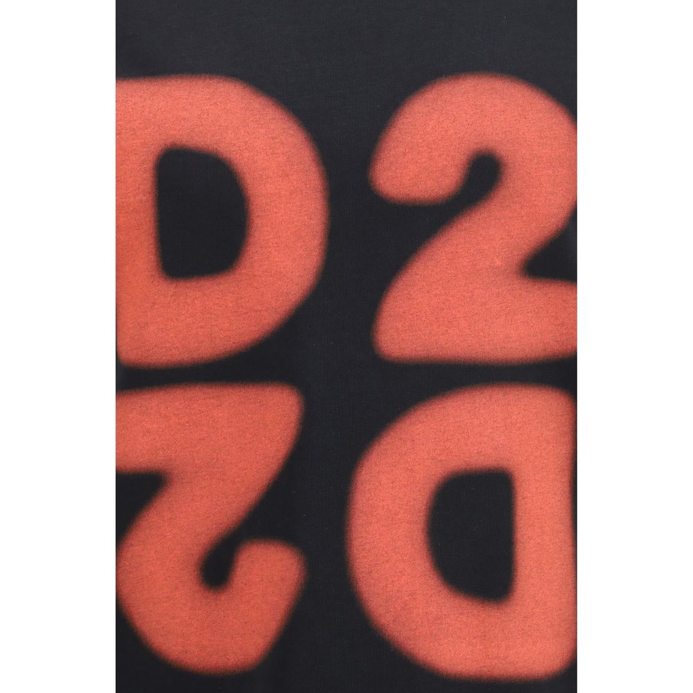 Dsquared² Schwarzes Baumwoll-T-Shirt-3