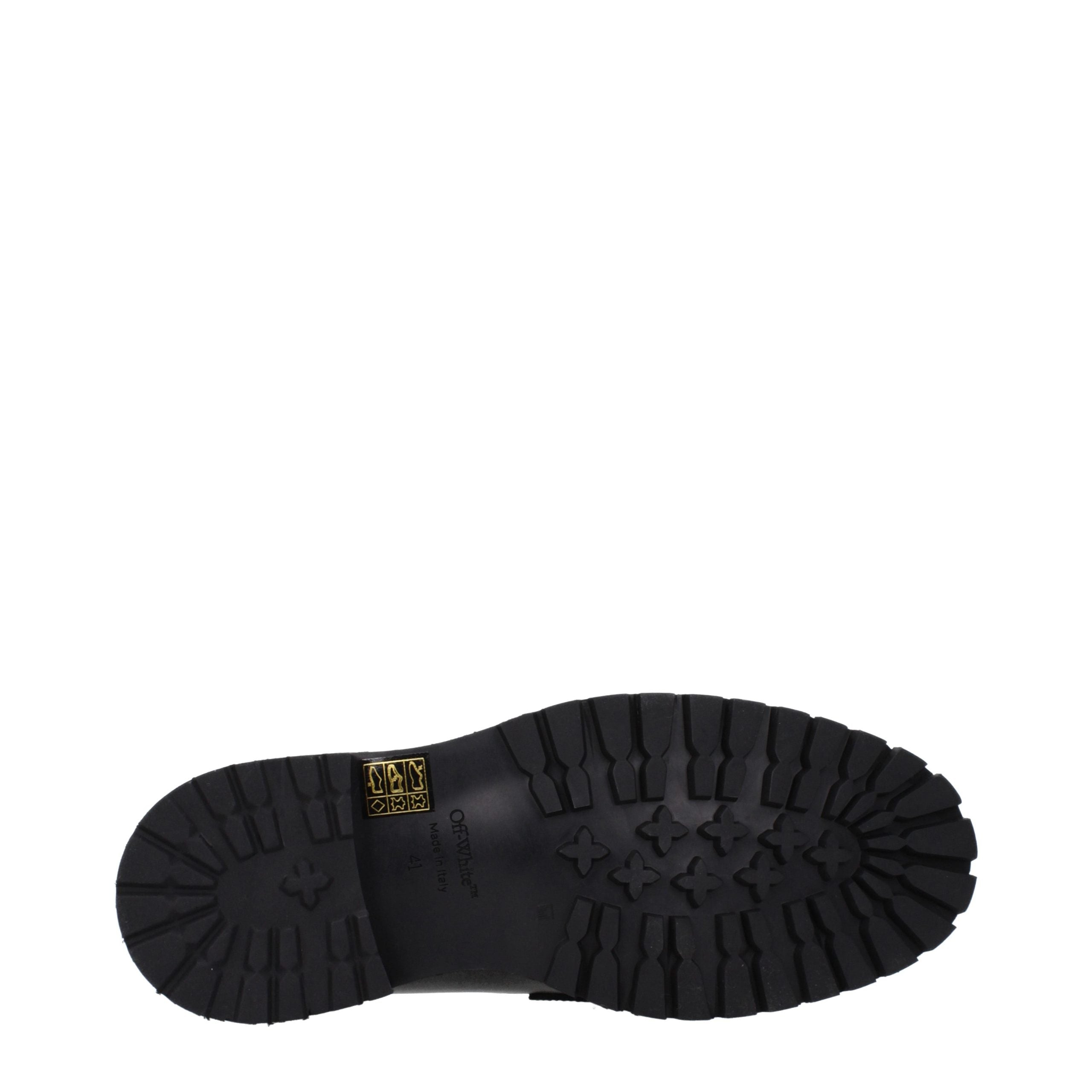 Off-White Schwarze Leder Loafer zum Hineinschlüpfen-5