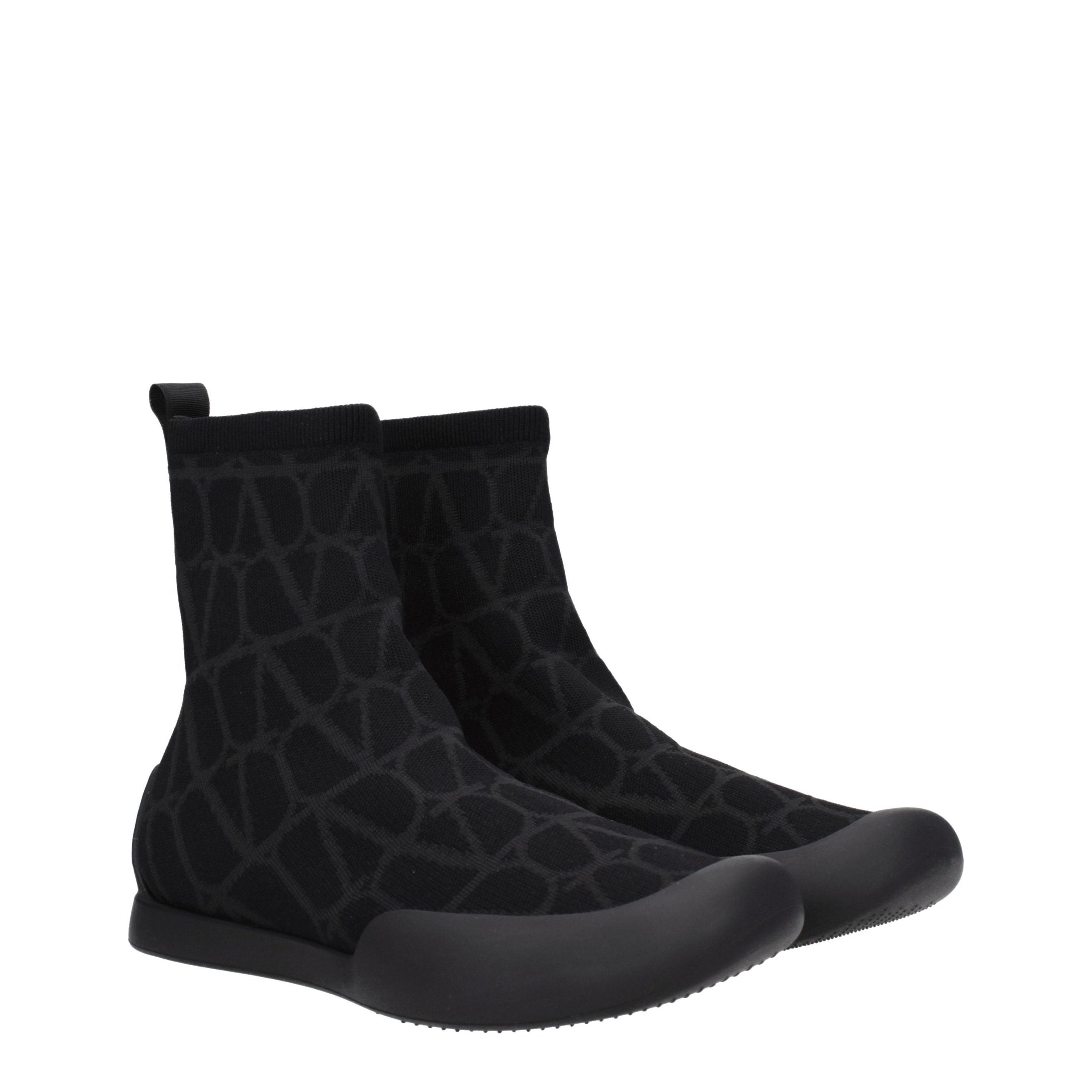 Valentino Garavani Schwarze High-Top-Sneaker aus Stoff-2