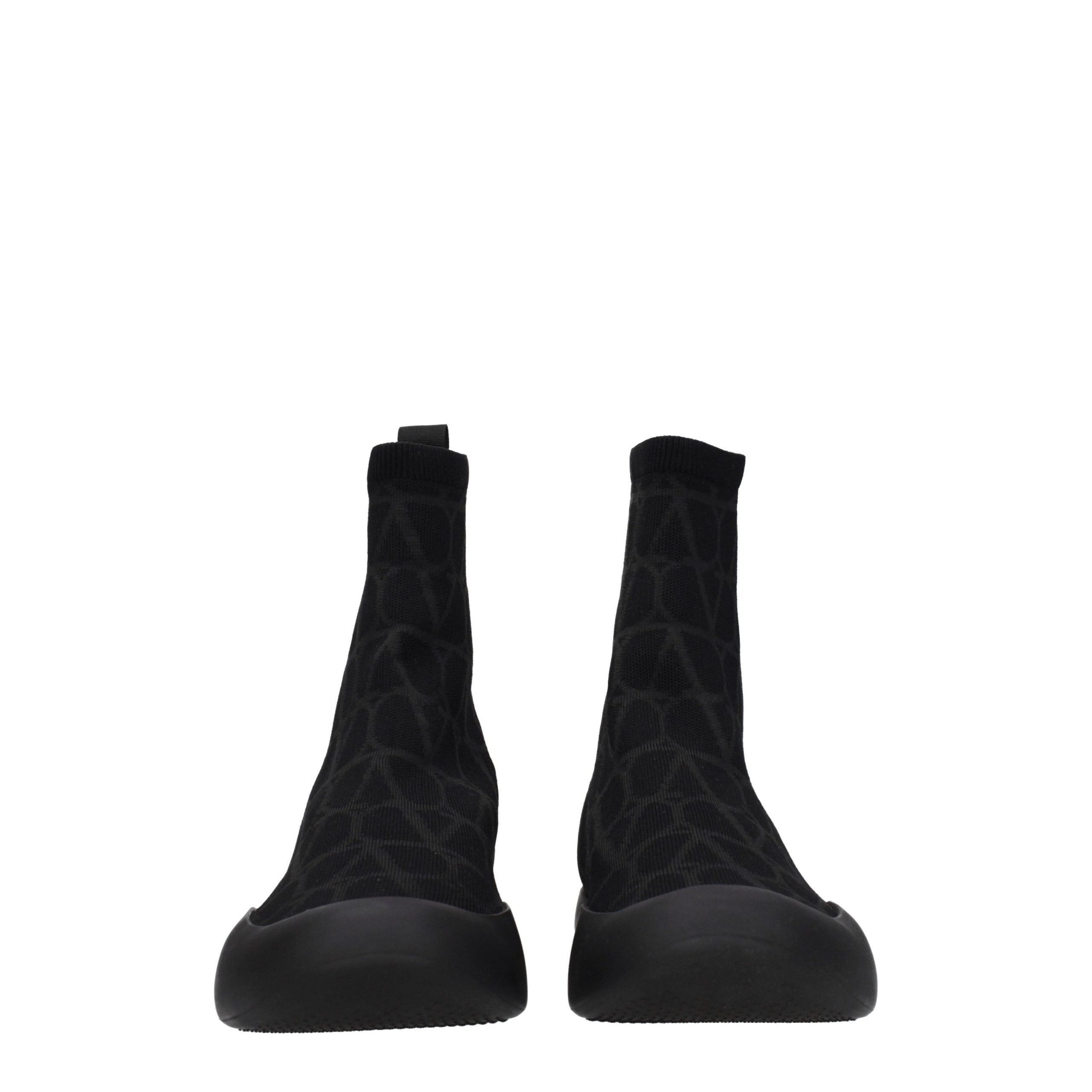 Valentino Garavani Schwarze High-Top-Sneaker aus Stoff-3