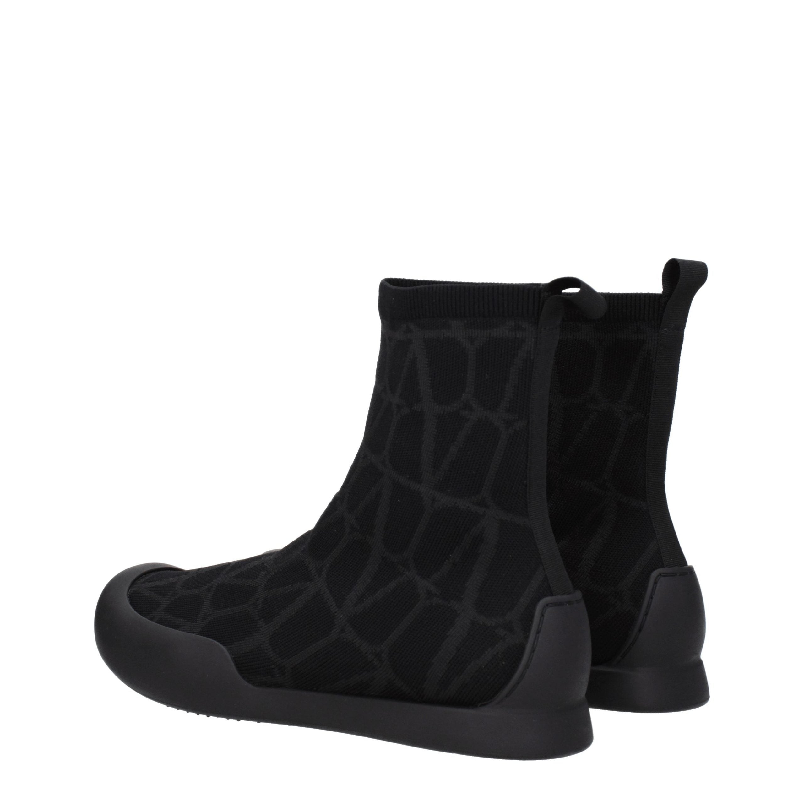 Valentino Garavani Schwarze High-Top-Sneaker aus Stoff-4