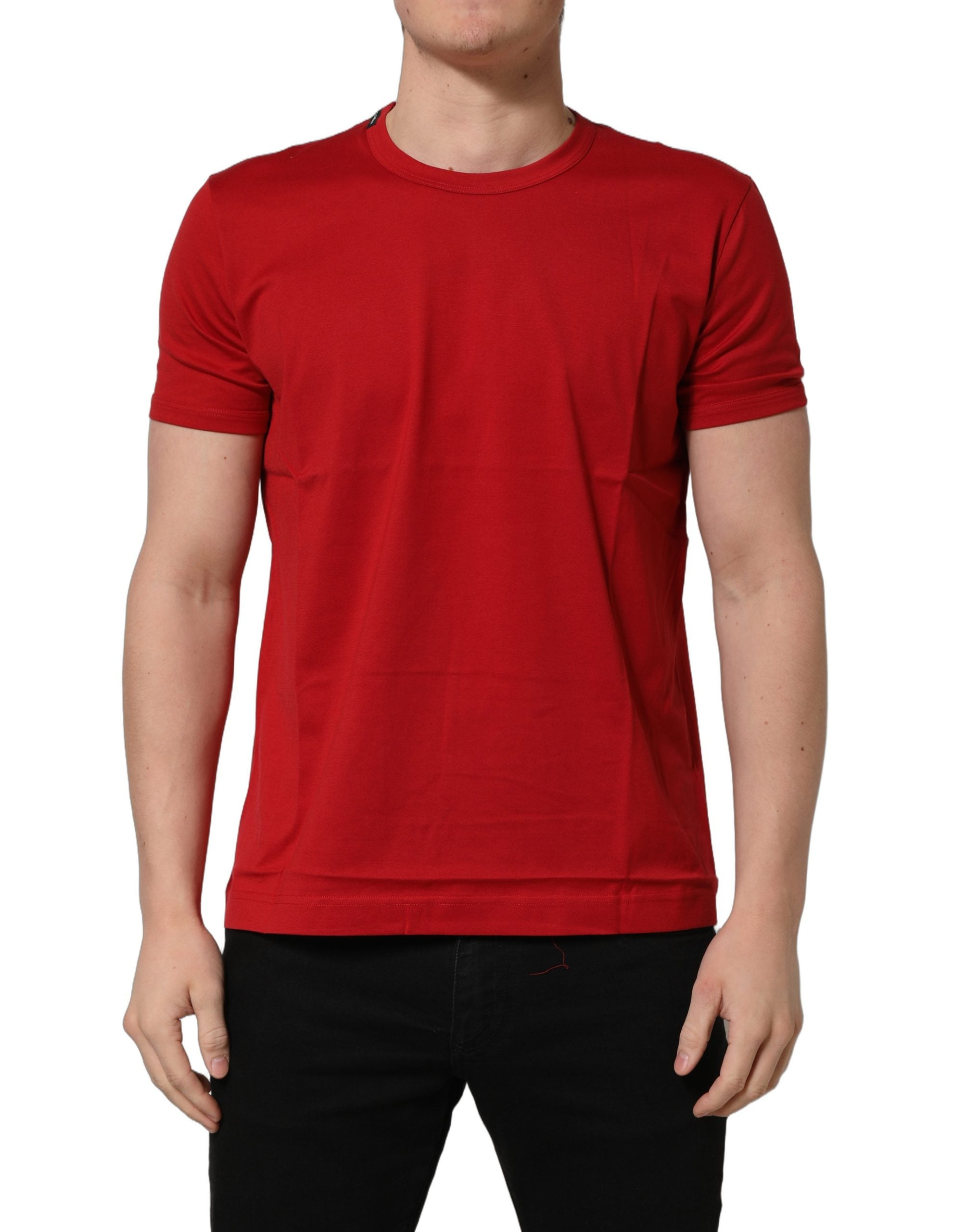 Dolce & Gabbana Rotes Goodluck 2023 Baumwoll-T-Shirt mit Rundhalsausschnitt-5