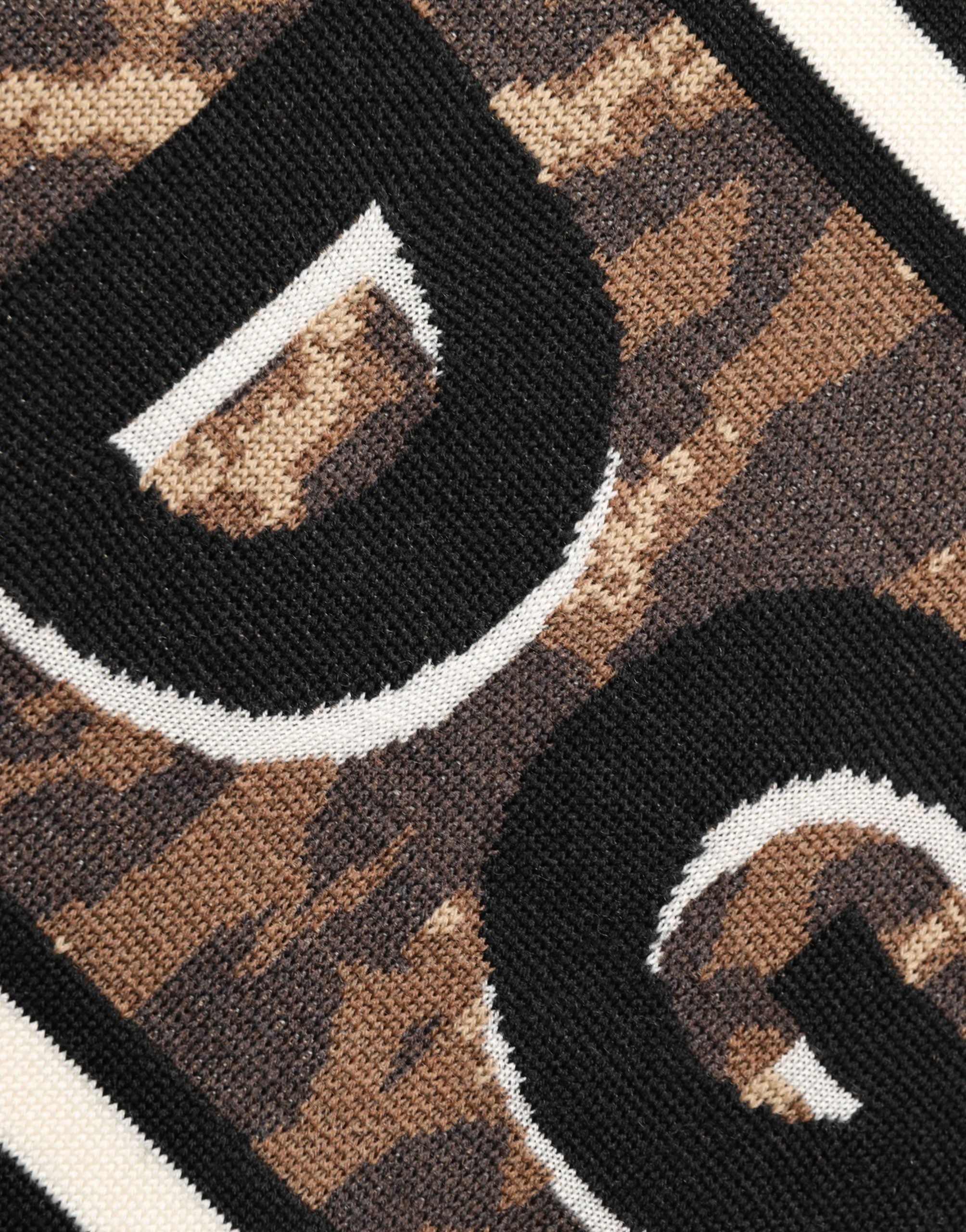 Dolce & Gabbana Pullover-Pullover aus schwarzer Wolle mit Leopardenmuster für Herren-1