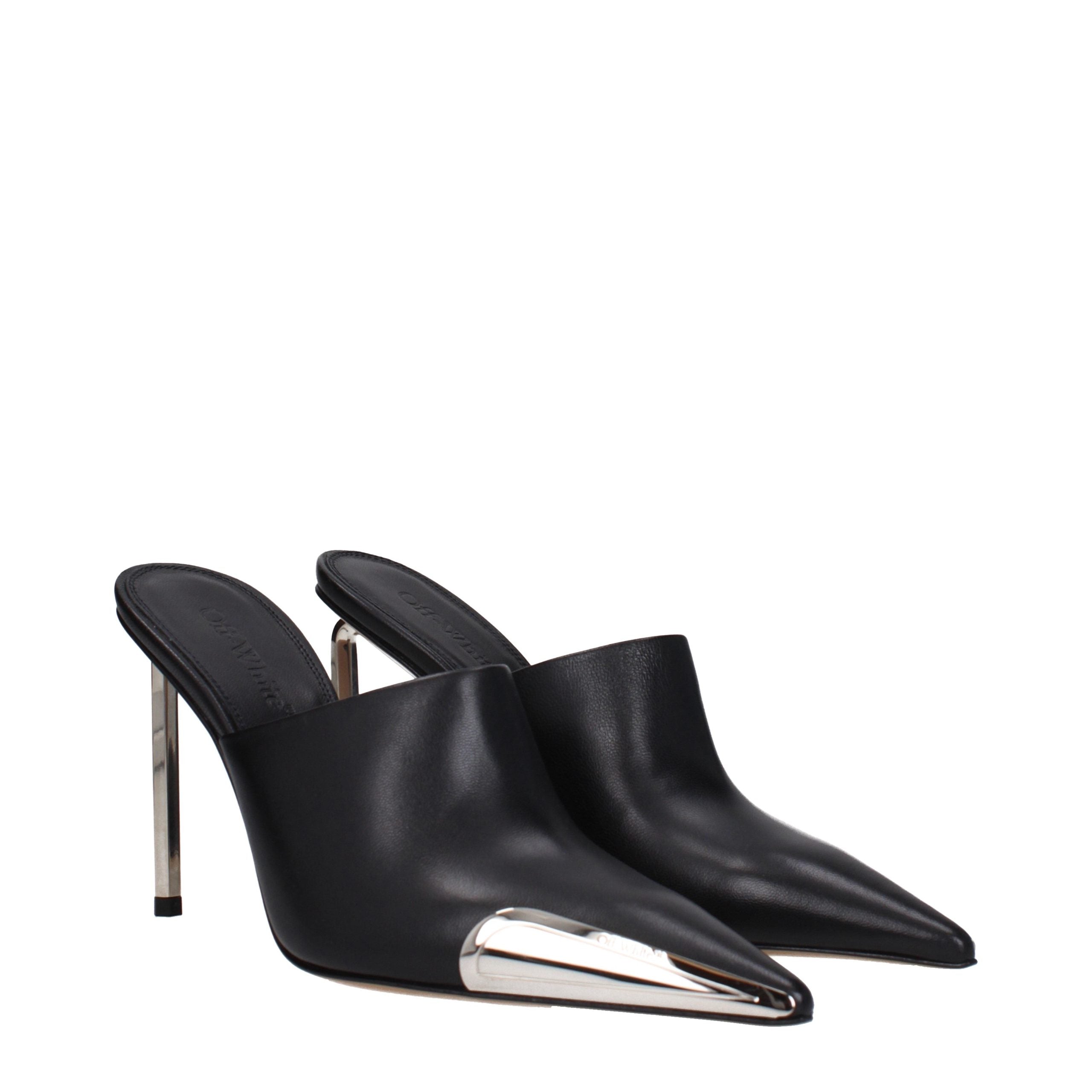 Off-White Schwarze Leder Pumps mit hohem Absatz-2
