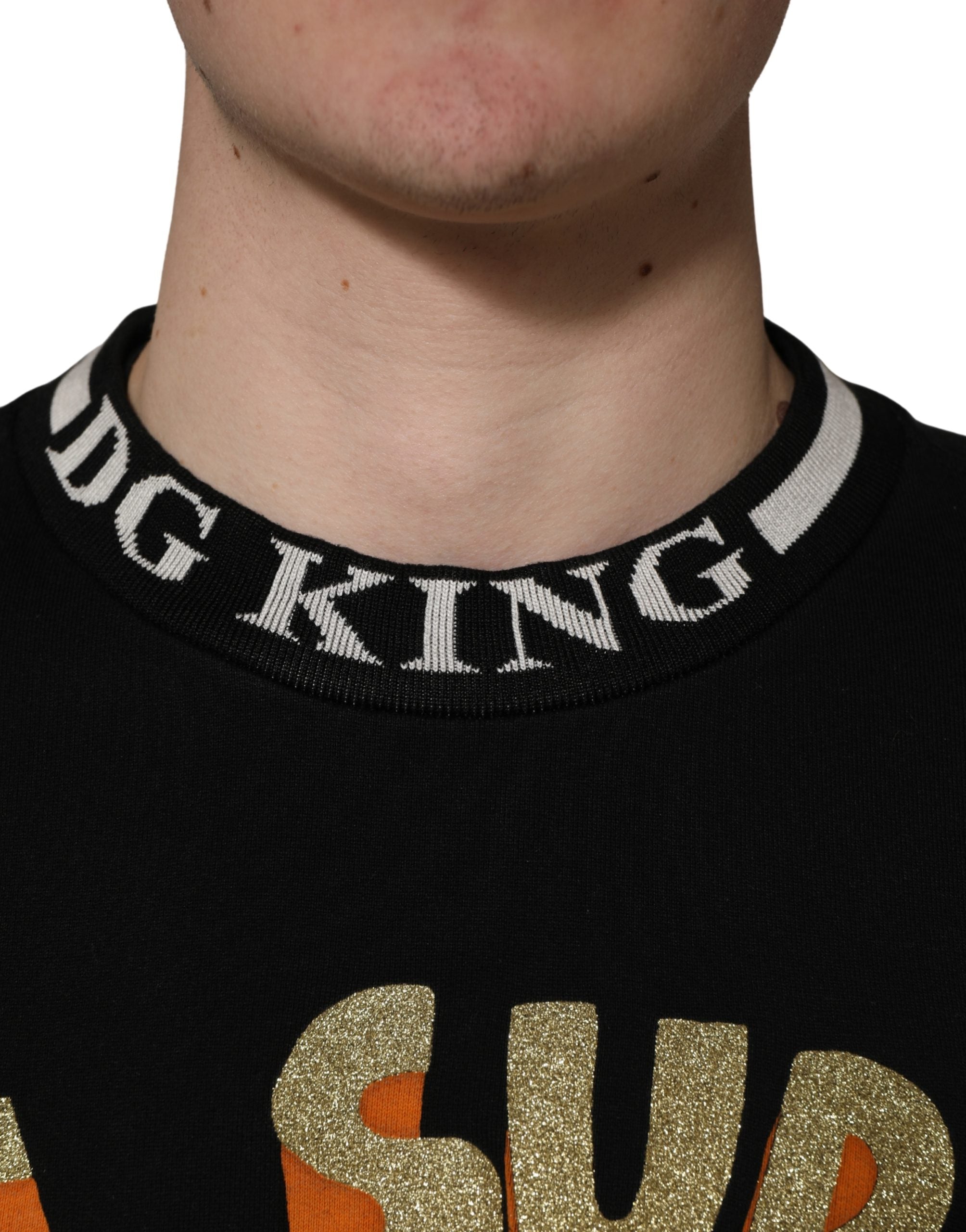 Dolce & Gabbana Schwarzer Super King Rundhals-Sweatshirt-5