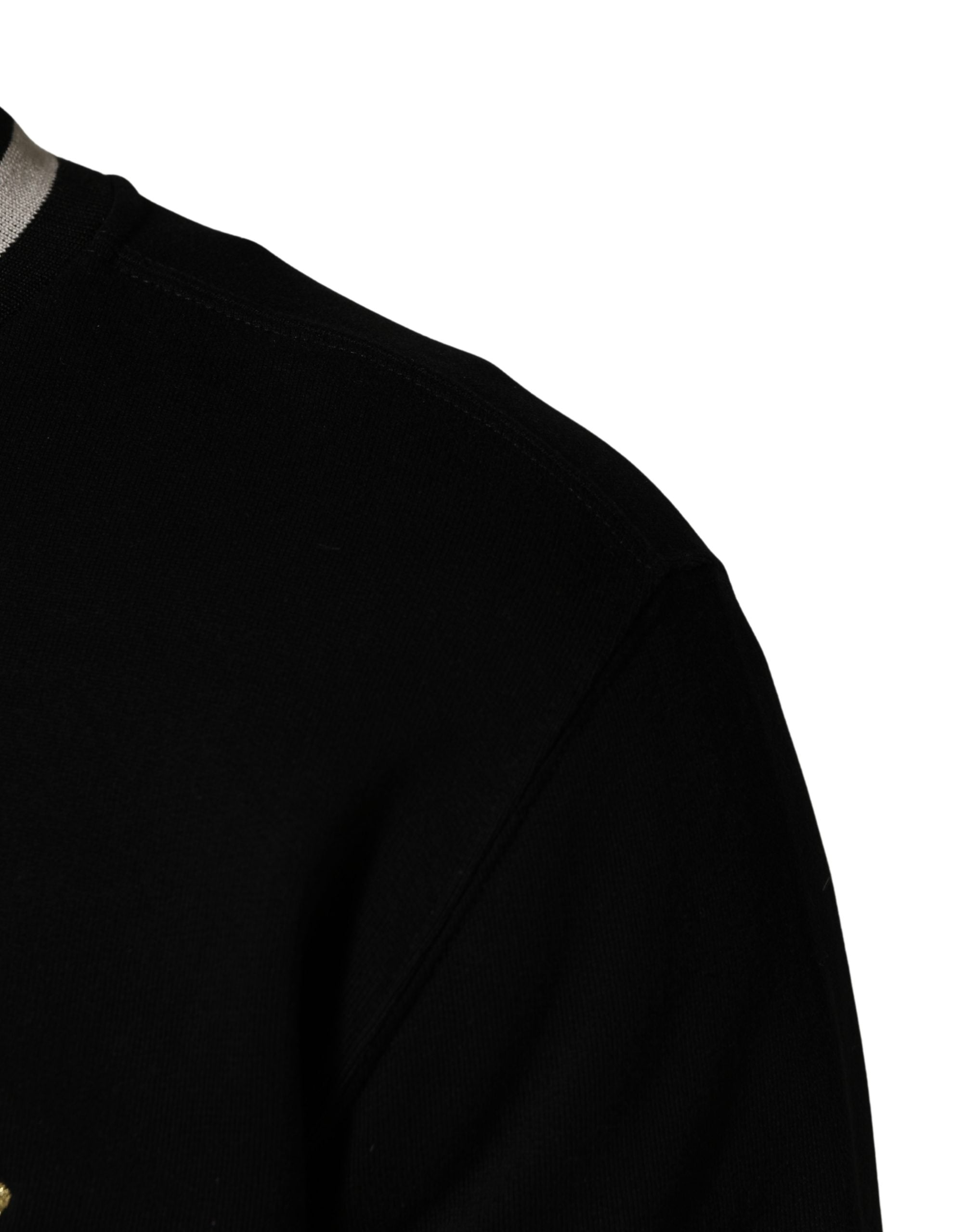 Dolce & Gabbana Schwarzer Super King Rundhals-Sweatshirt-6