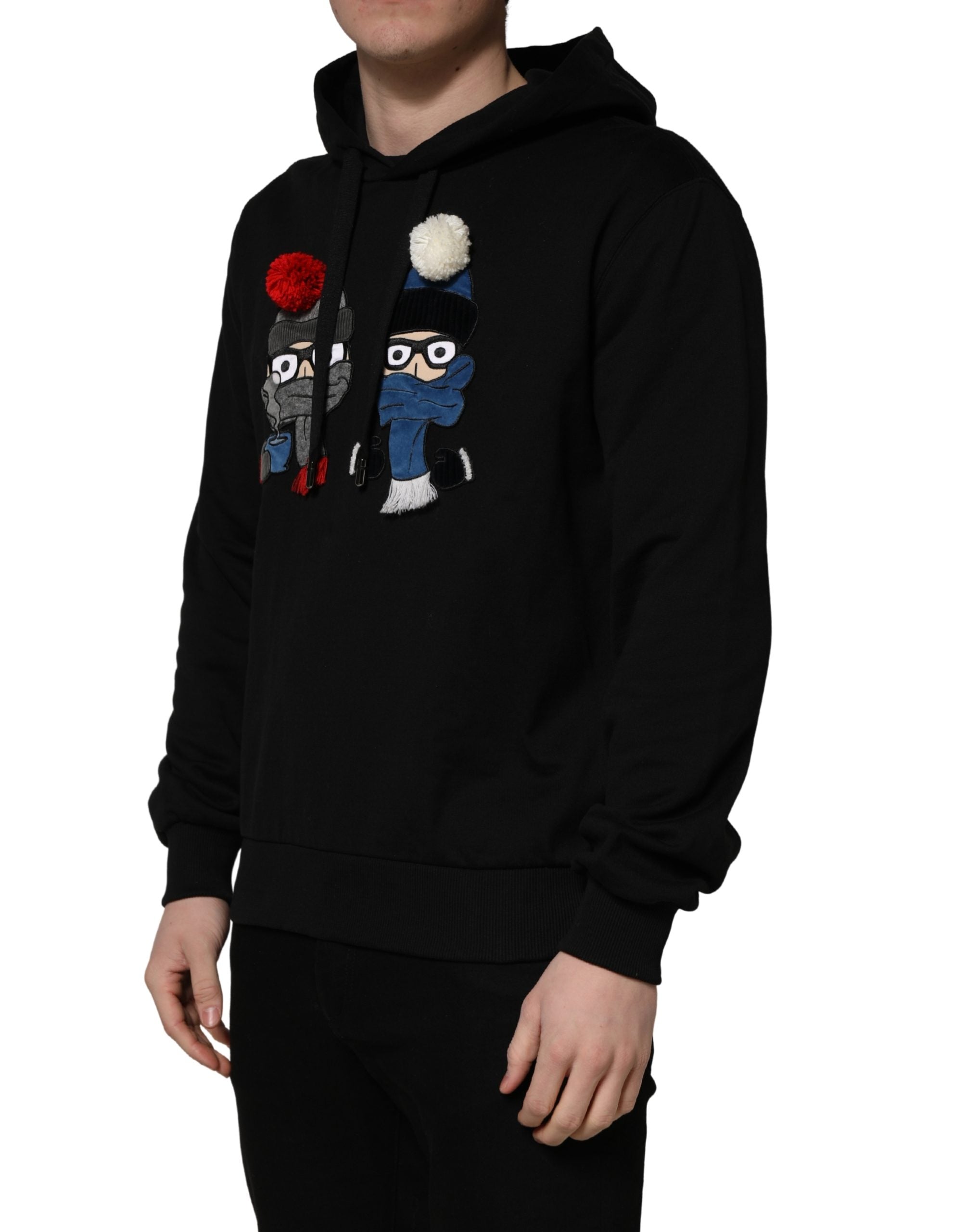 Dolce & Gabbana #dgfamily Schwarzer Kapuzenpullover aus Baumwolle für Herren-4