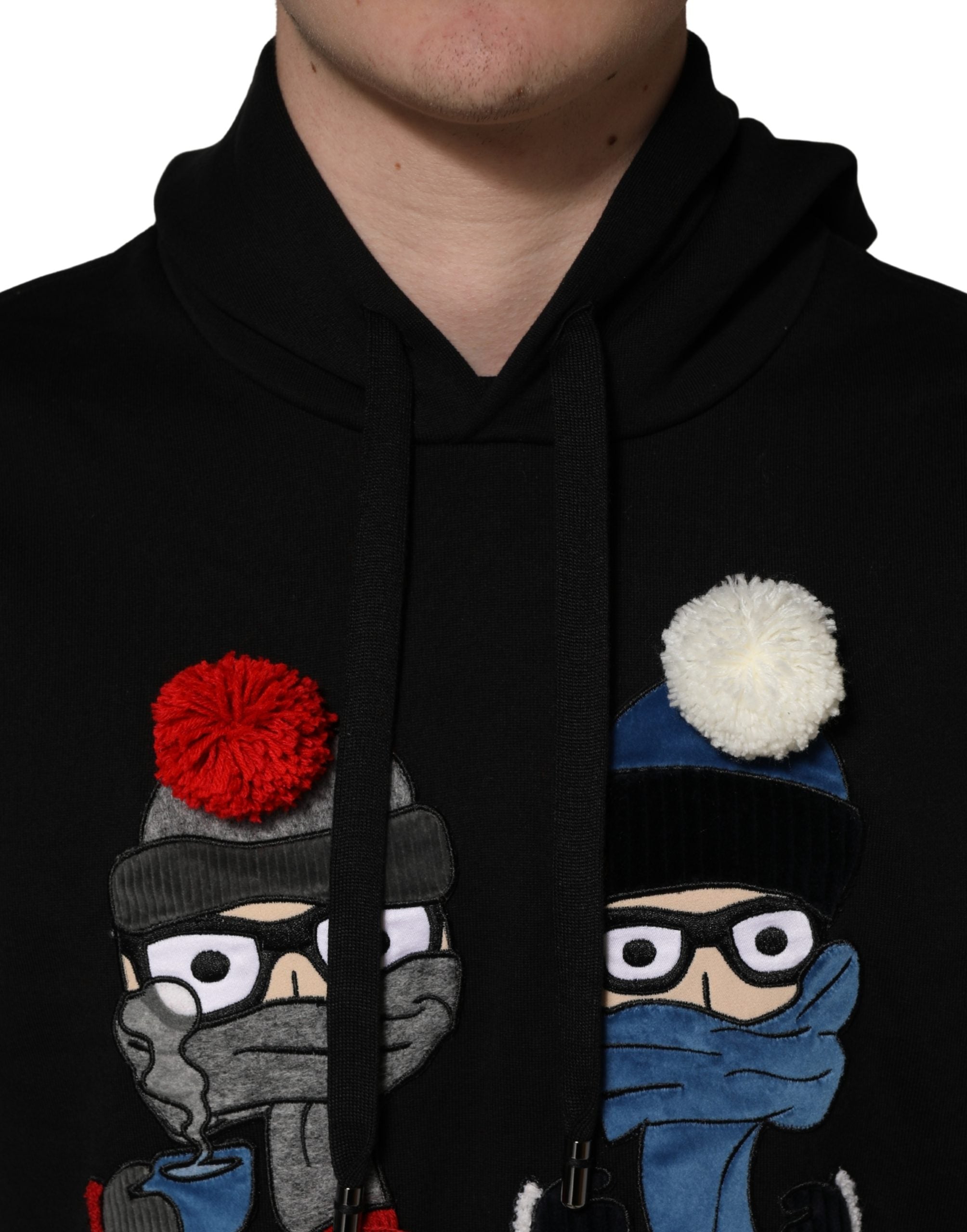 Dolce & Gabbana #dgfamily Schwarzer Kapuzenpullover aus Baumwolle für Herren-6