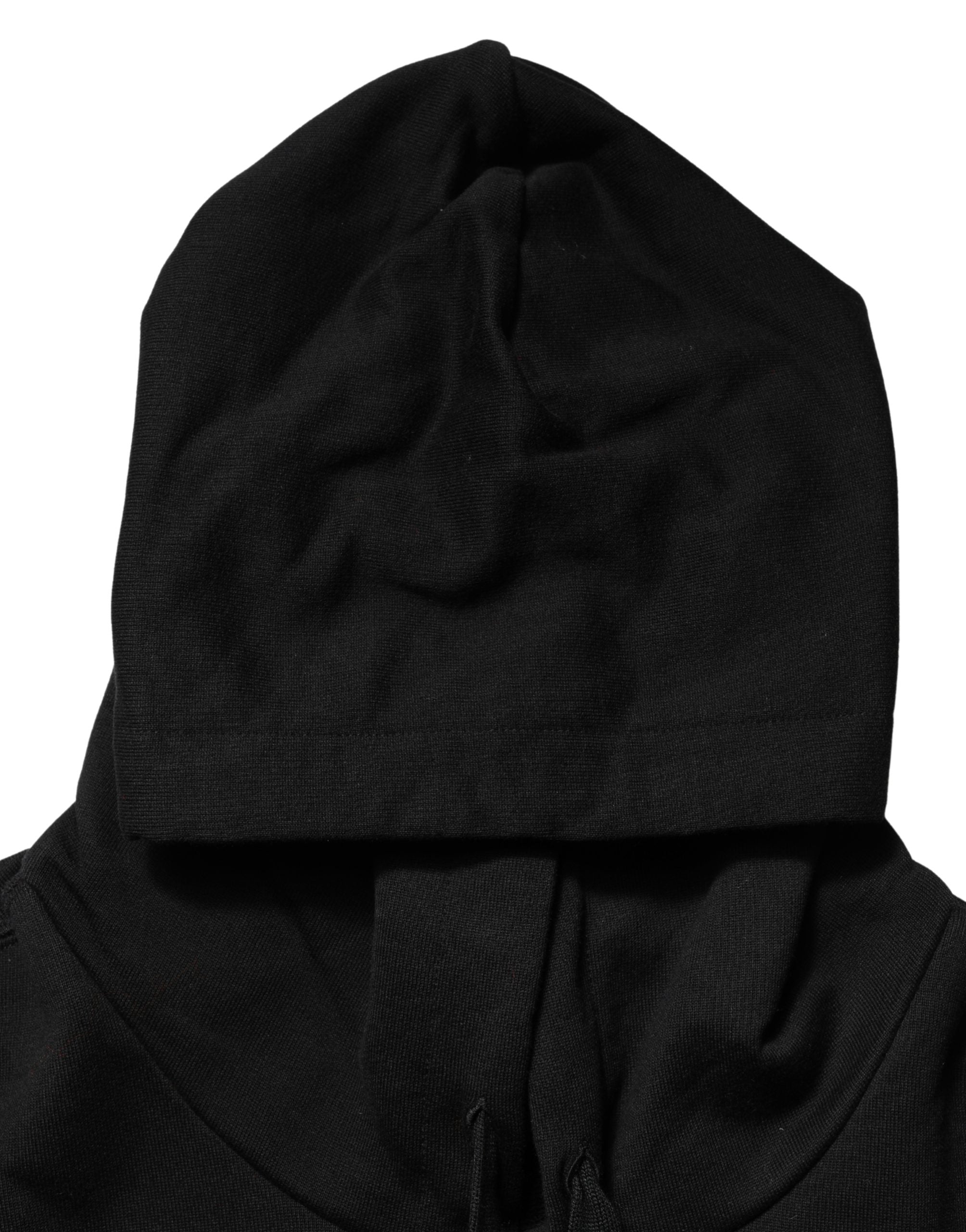 Dolce & Gabbana #dgfamily Schwarzer Kapuzenpullover aus Baumwolle für Herren-8