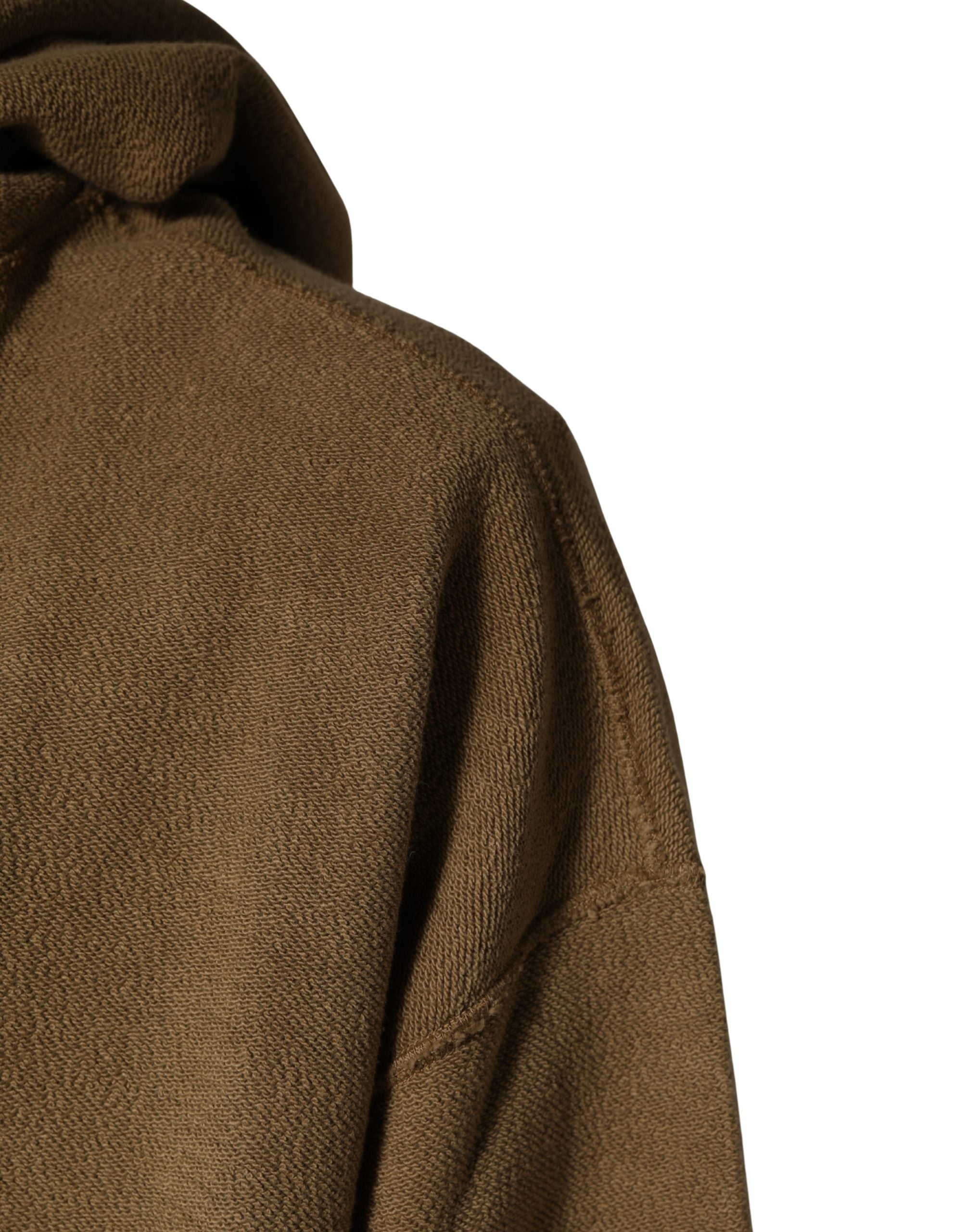 Dolce & Gabbana Kapuzenpullover aus Baumwolle in Braun mit Logo-Münze-7