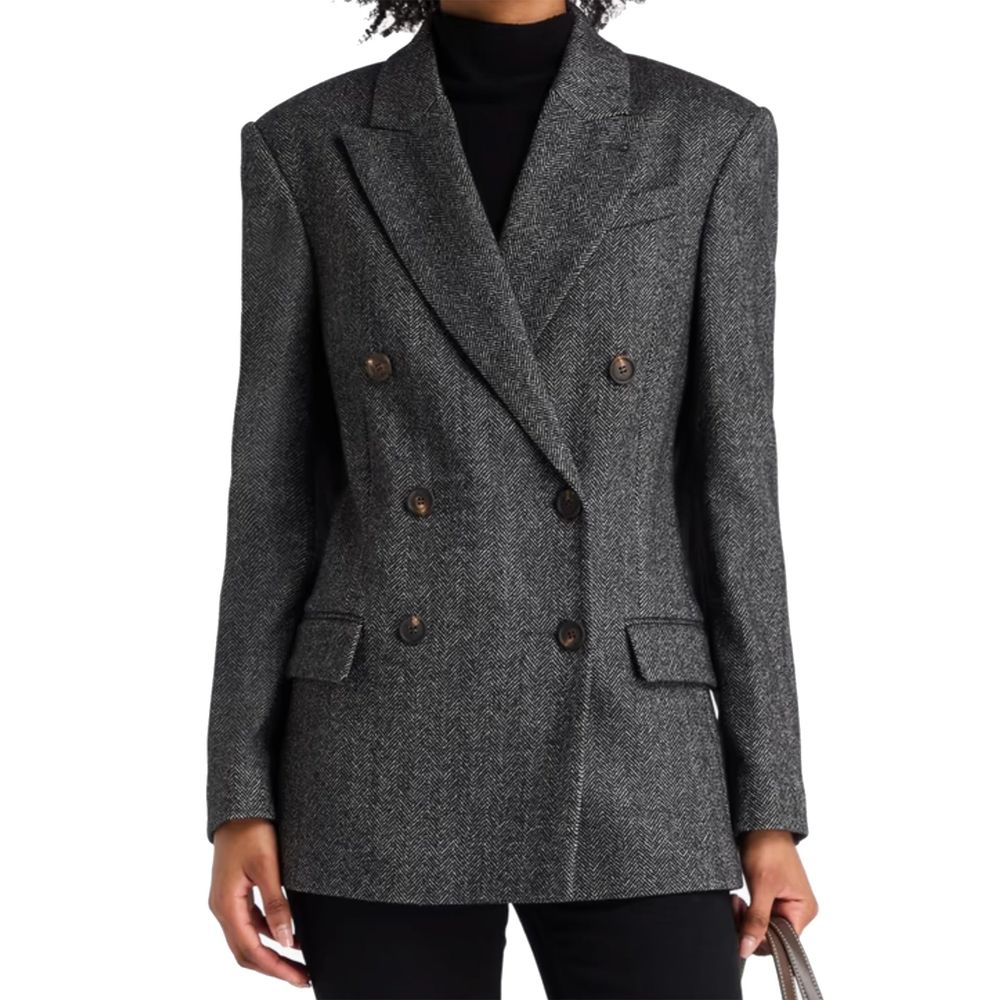 Brunello Cucinelli Schwarzer Blazer aus Elasthan-2