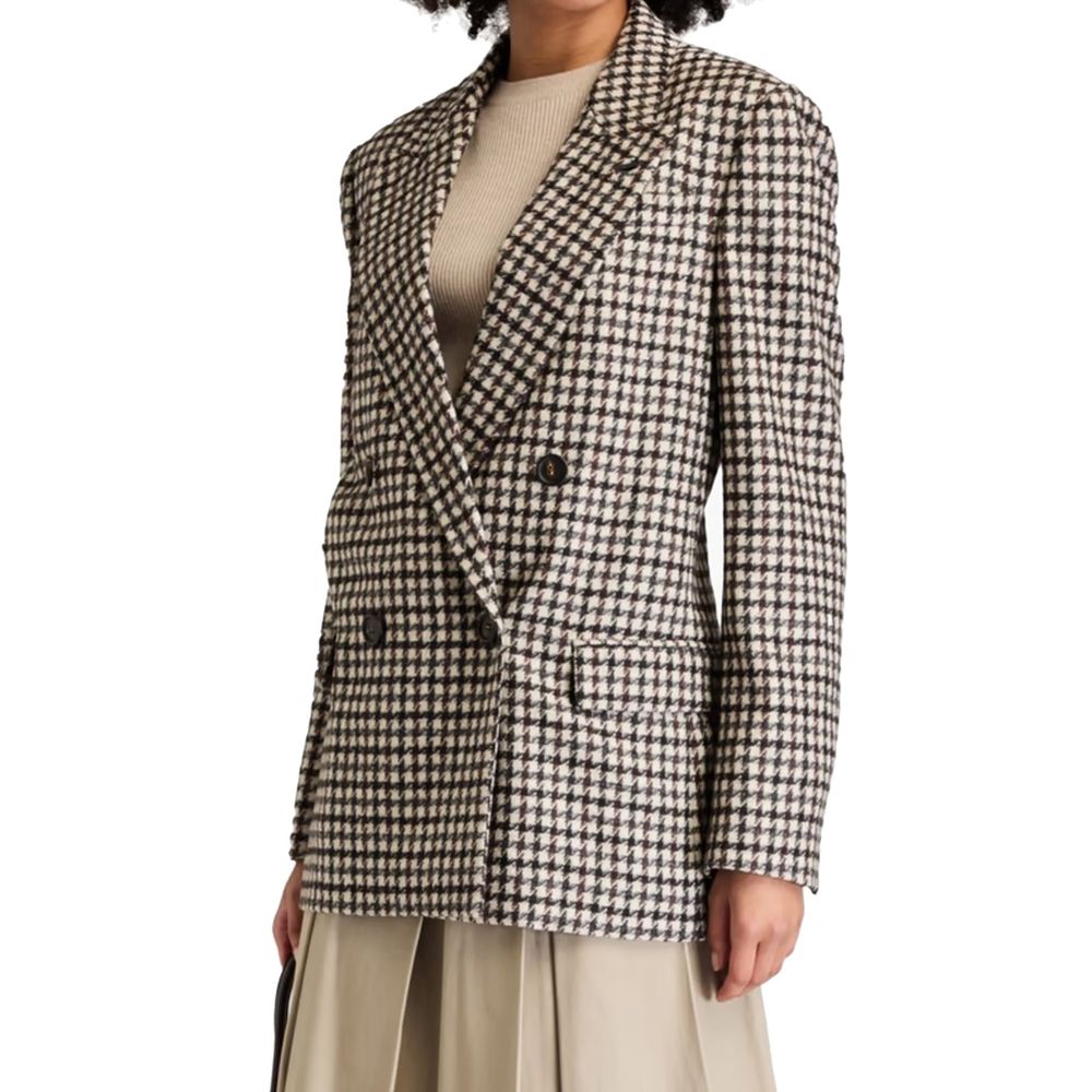 Brunello Cucinelli Brauner Alpaka-Leder-Blazer-2