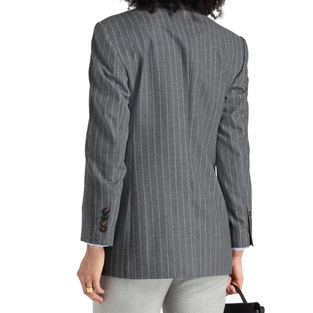 Brunello Cucinelli Grauer Blazer aus reiner Schurwolle-3
