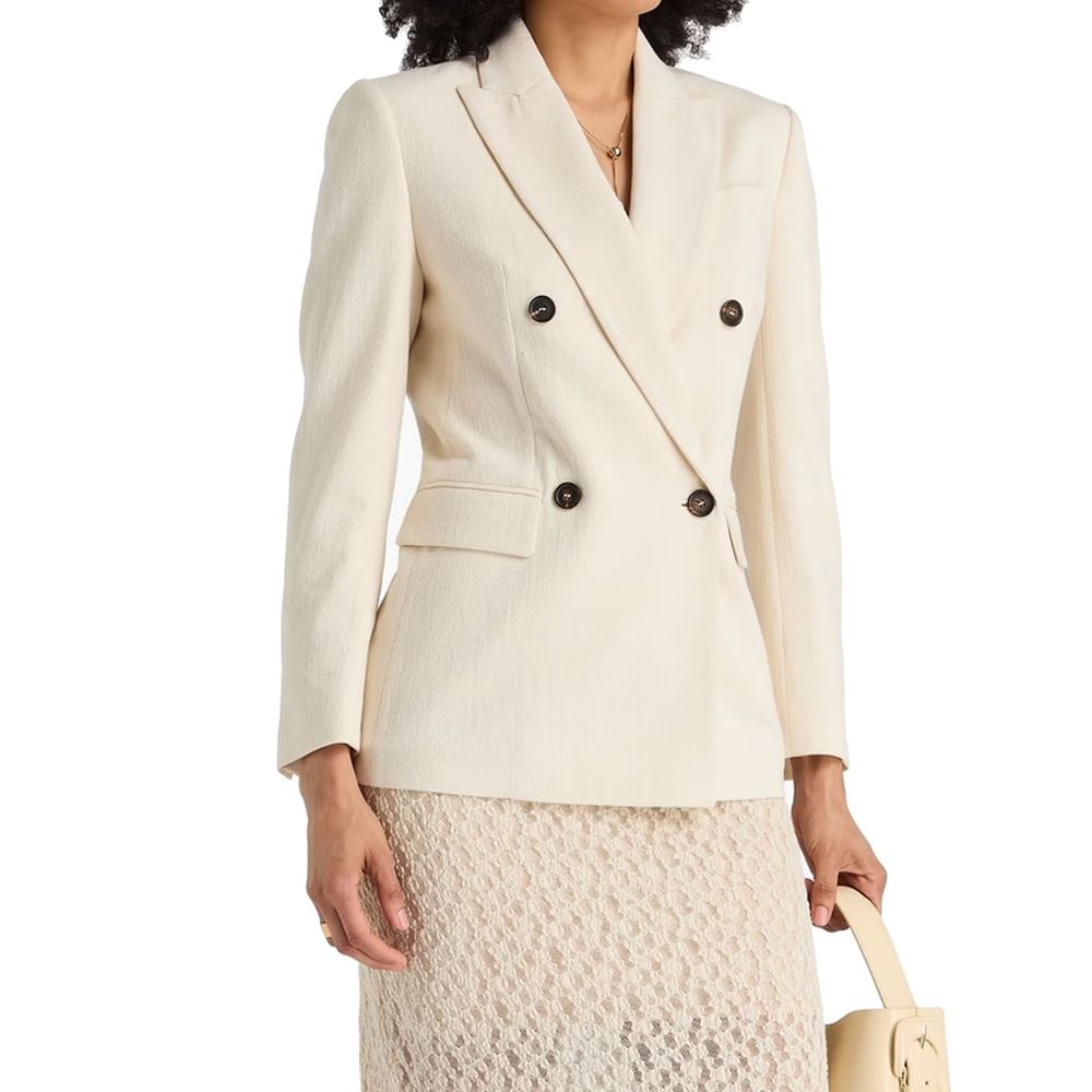 Brunello Cucinelli Weißer Baumwollblazer-2