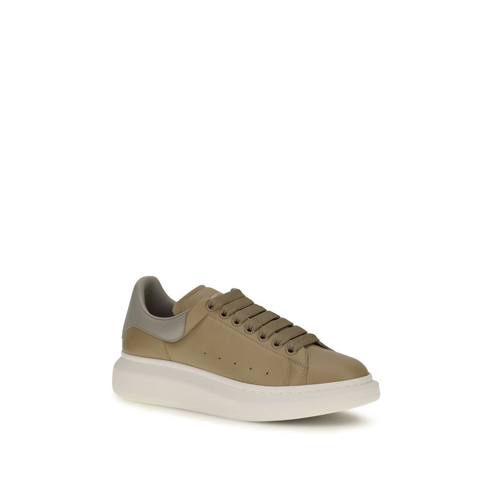 Alexander McQueen Beige Kalbsleder Bos Taurus Plateau-Sneaker-2