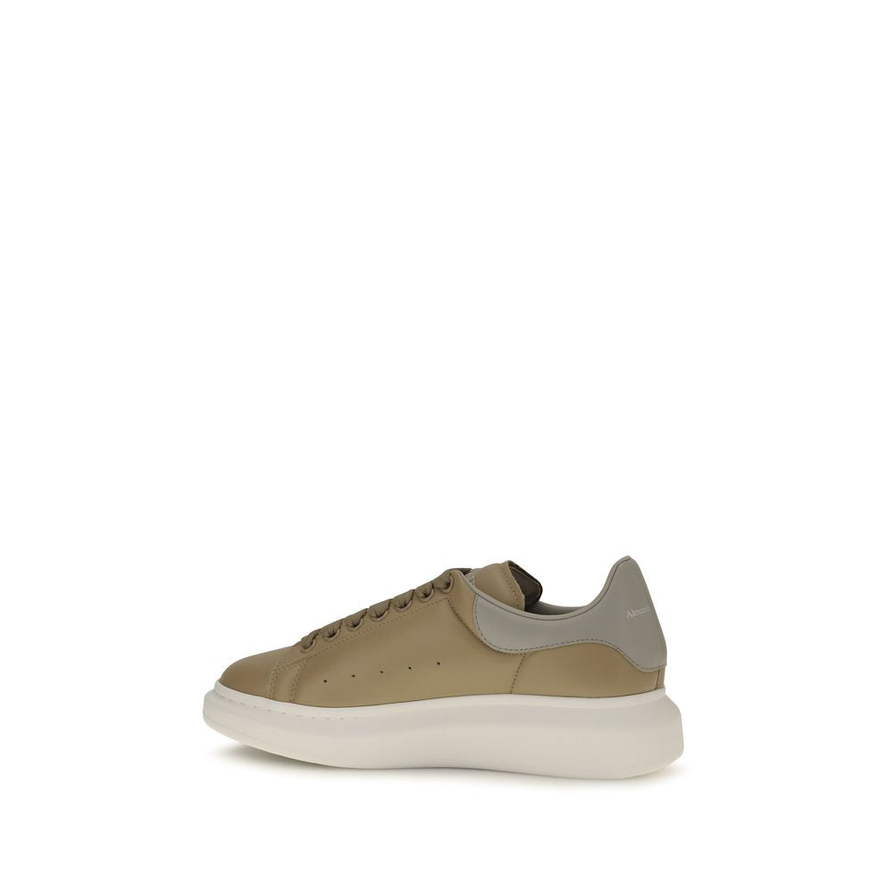 Alexander McQueen Beige Kalbsleder Bos Taurus Plateau-Sneaker-3