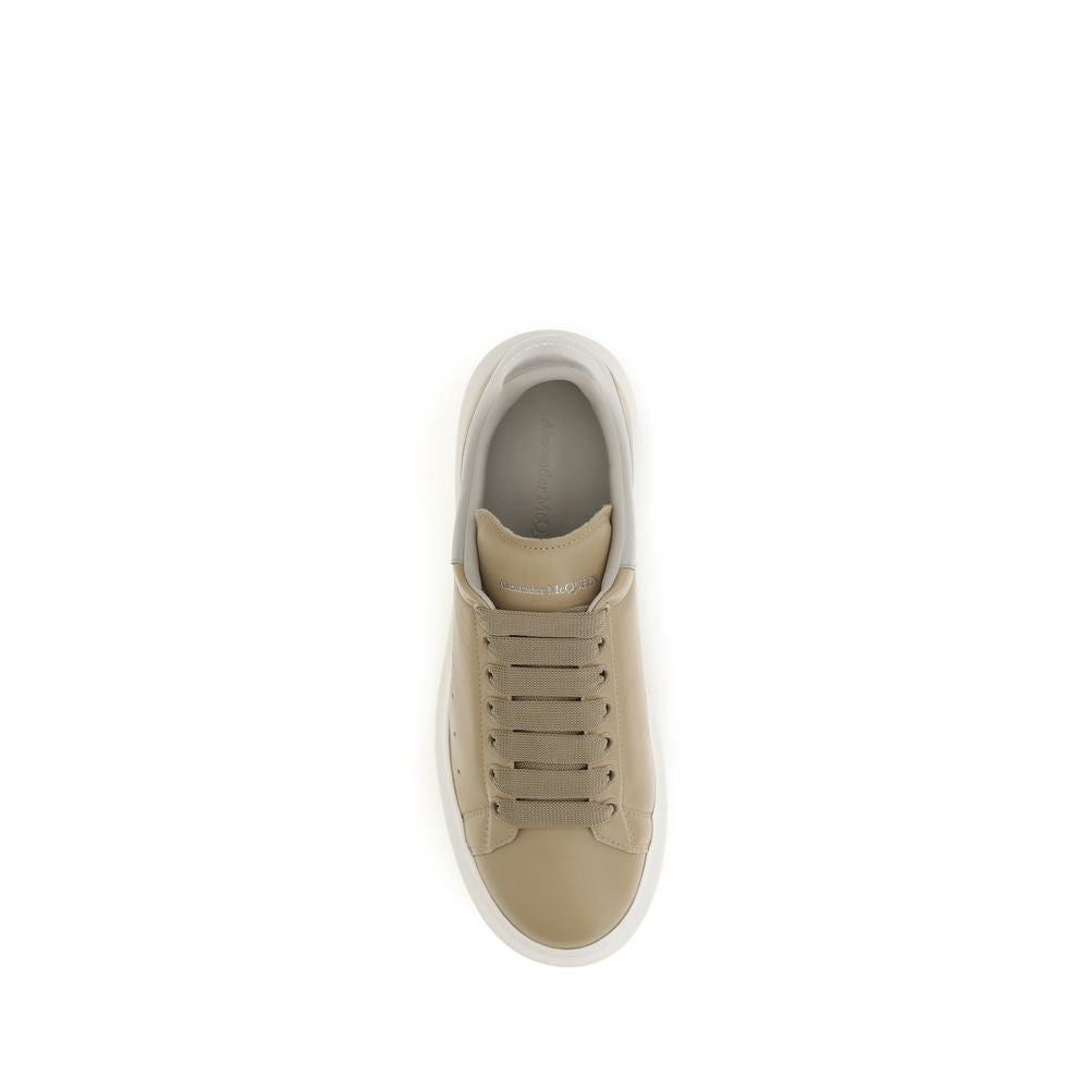Alexander McQueen Beige Kalbsleder Bos Taurus Plateau-Sneaker-4