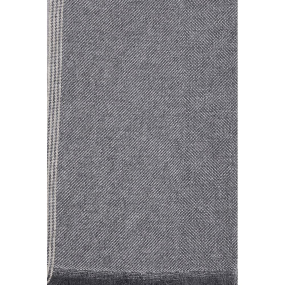 Brunello Cucinelli Grauer Kaschmirschal-3