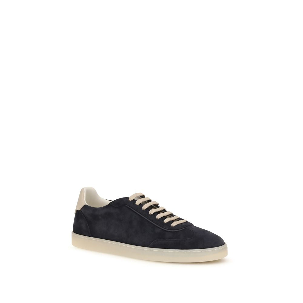 Brunello Cucinelli Braune Kalbsleder Bos Taurus Low Top Sneaker-2