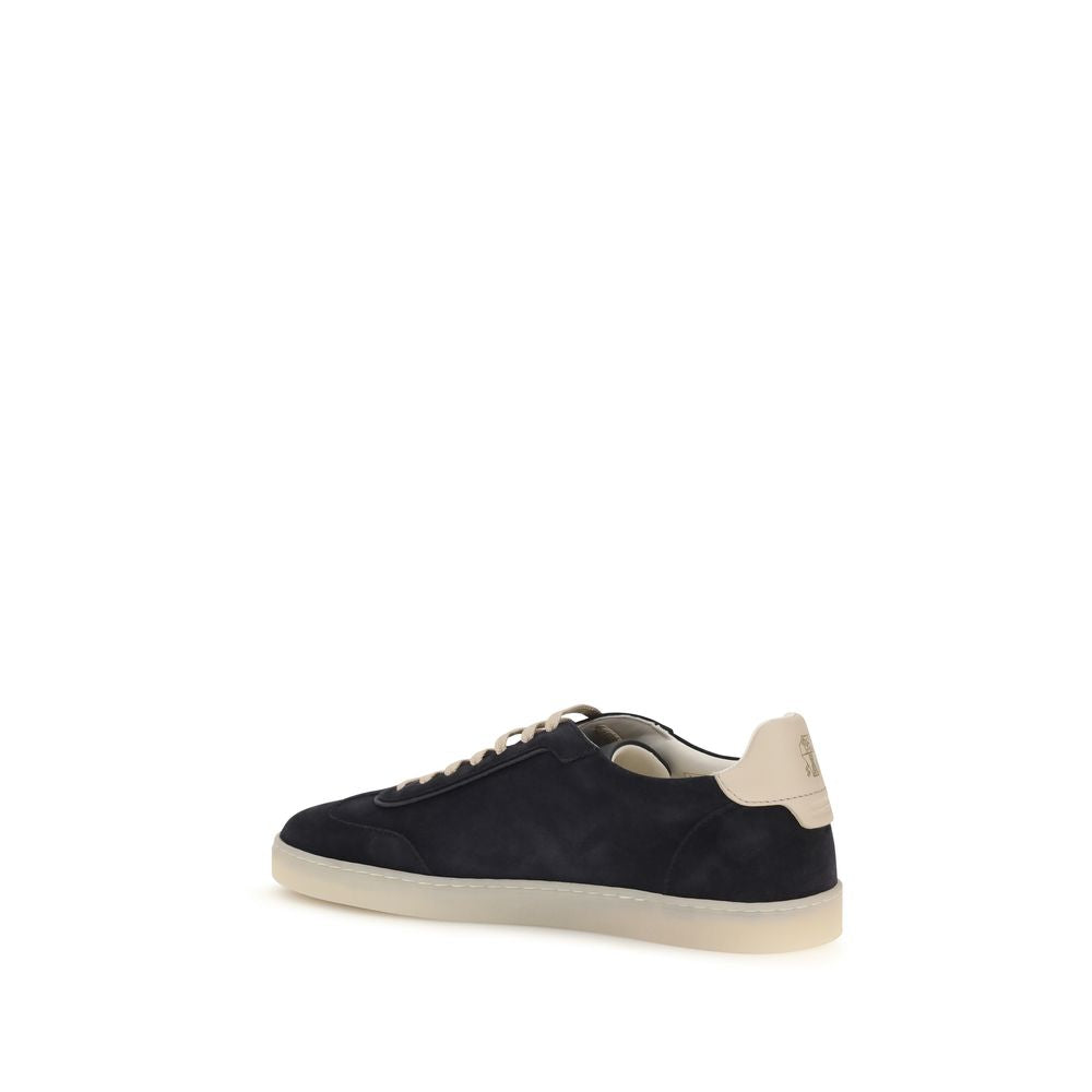 Brunello Cucinelli Braune Kalbsleder Bos Taurus Low Top Sneaker-3