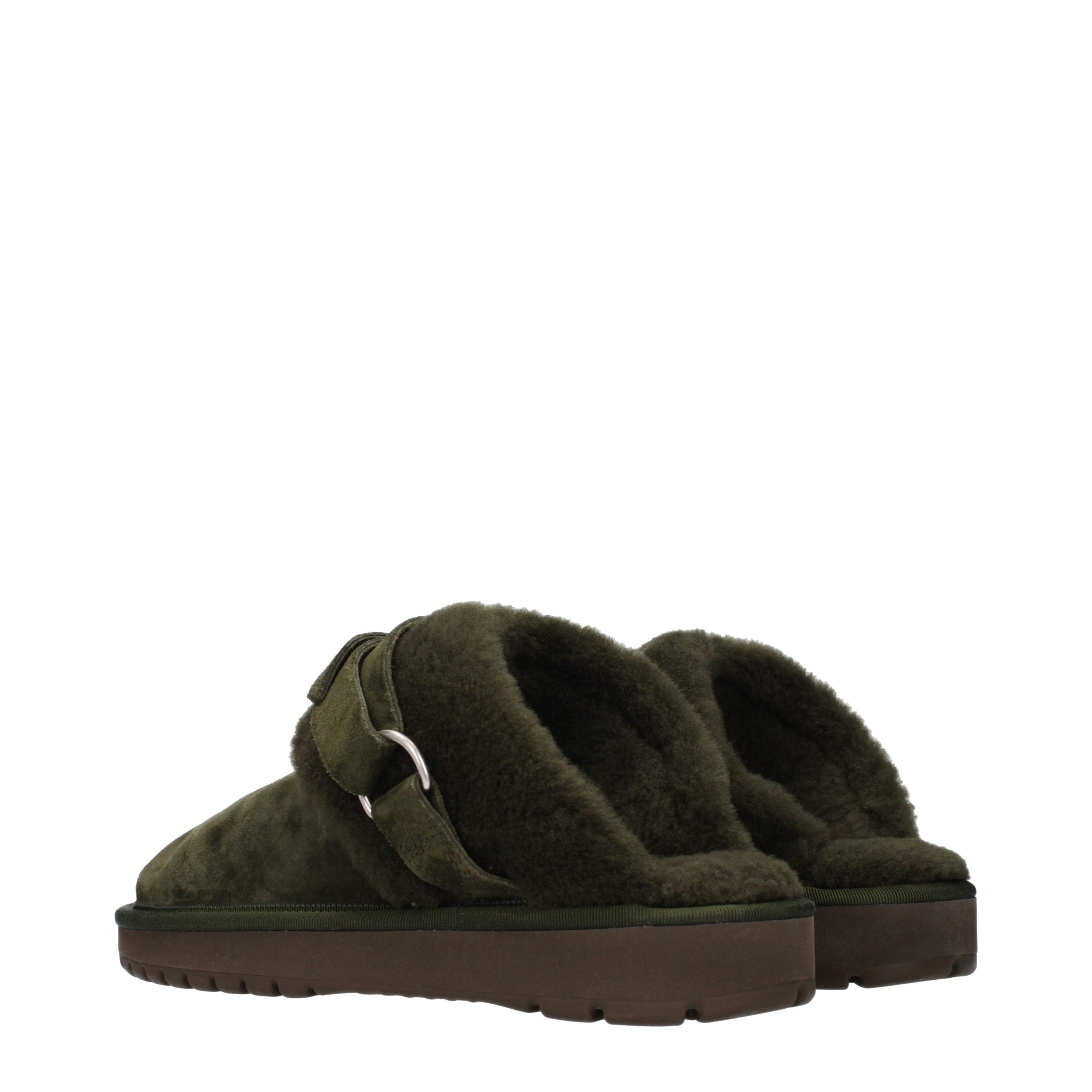 Burberry Grüne Leder-Hausschuhe-4