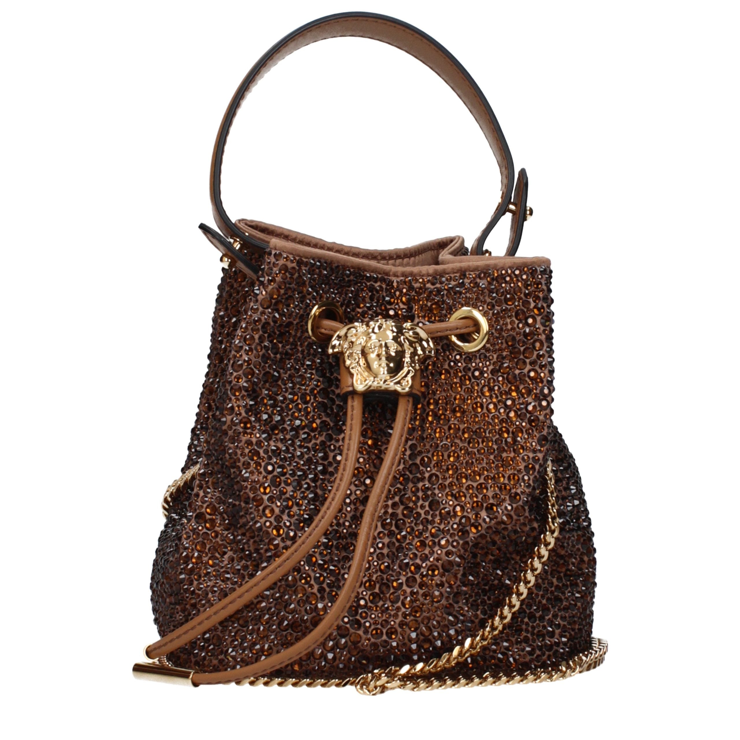 Versace Braune Satin-Handtasche