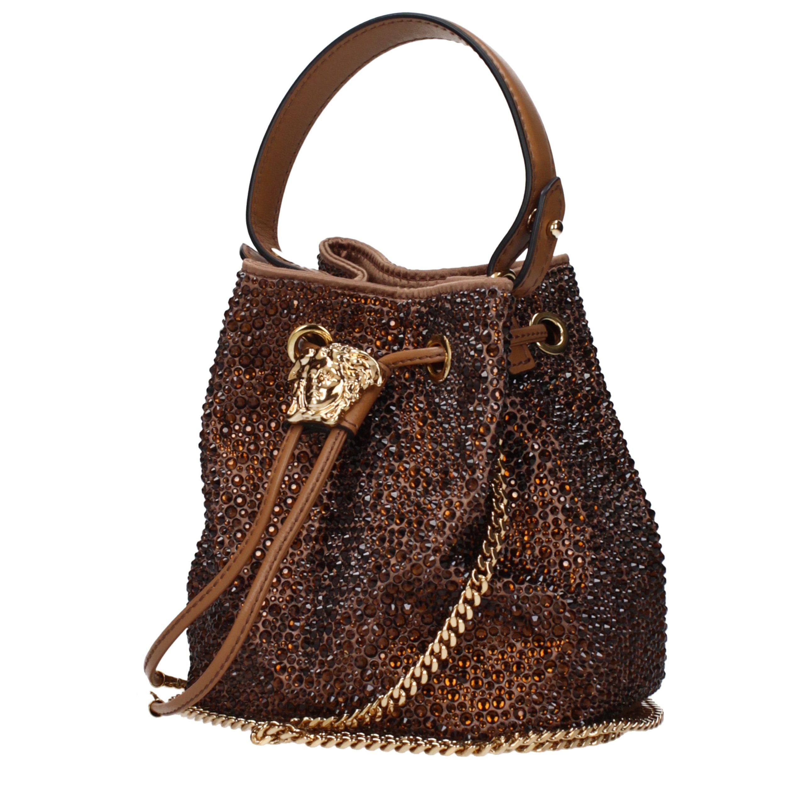 Versace Braune Satin-Handtasche-2