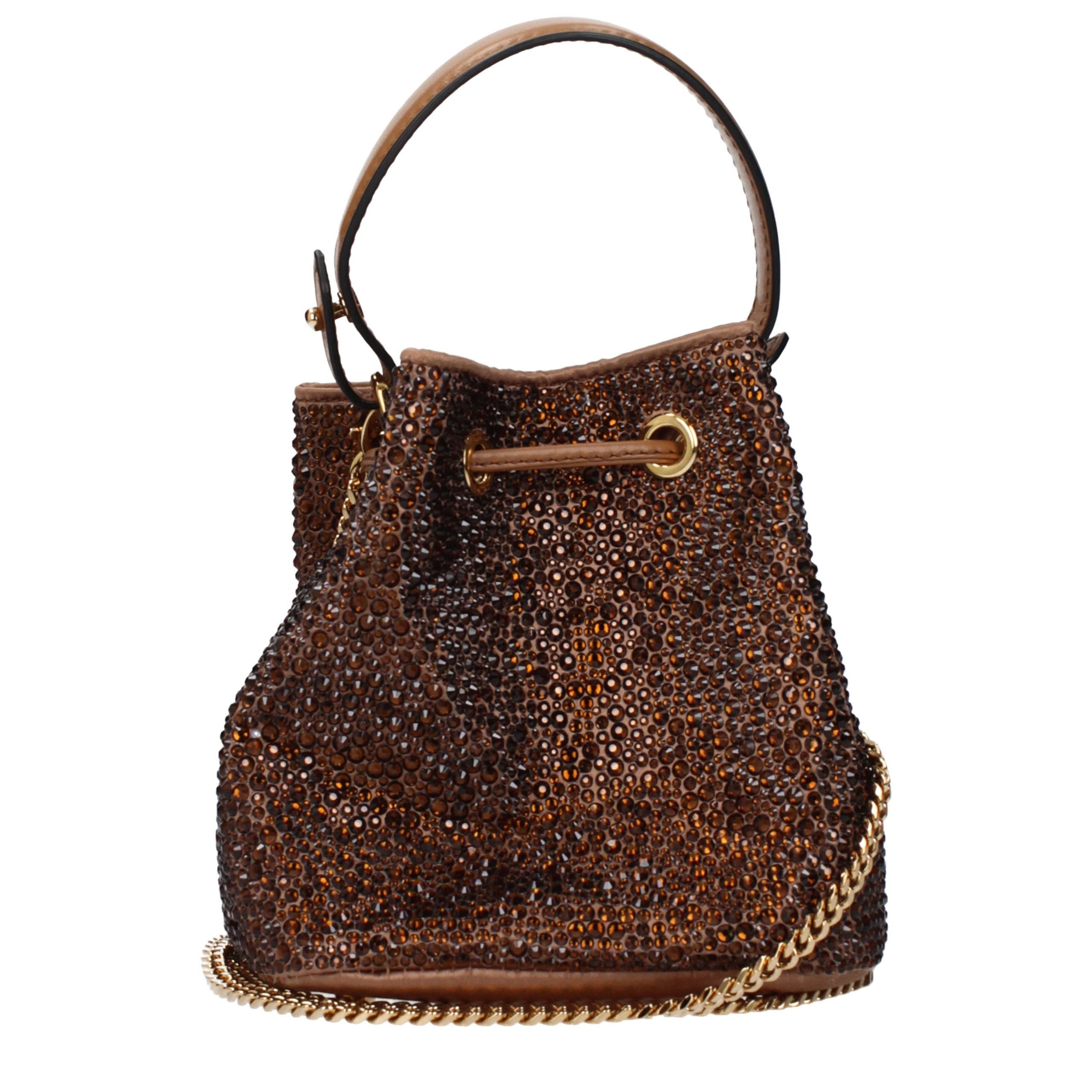 Versace Braune Satin-Handtasche-3
