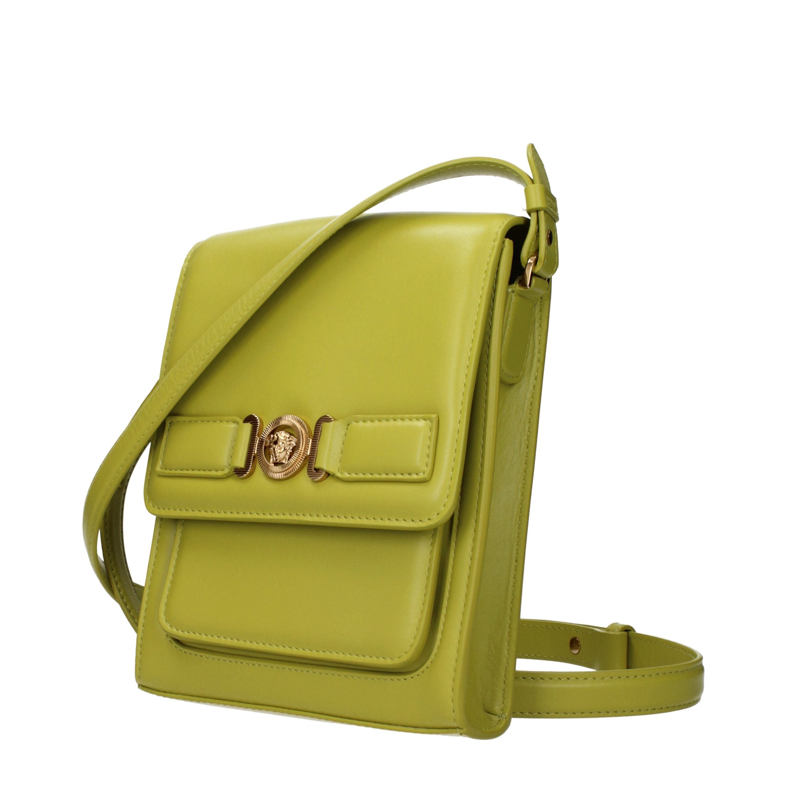 Versace Grüne Leder Crossbody Tasche-2