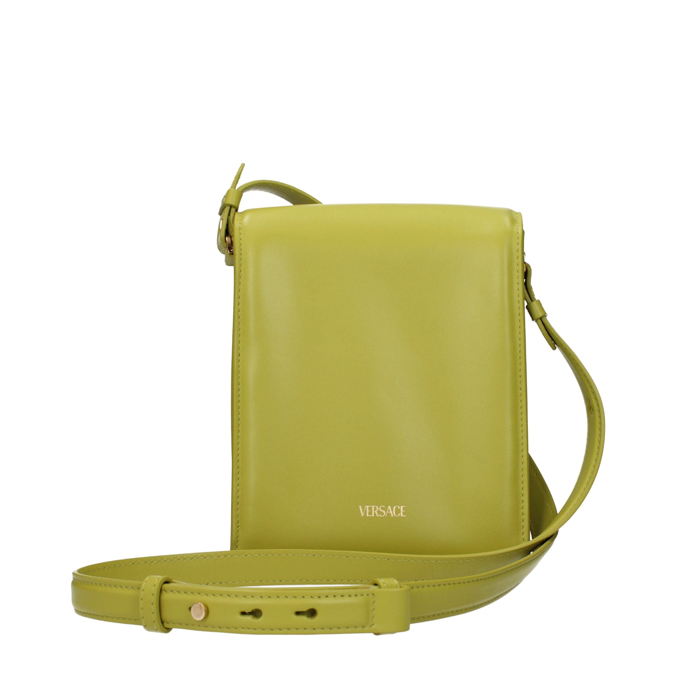 Versace Grüne Leder Crossbody Tasche-3
