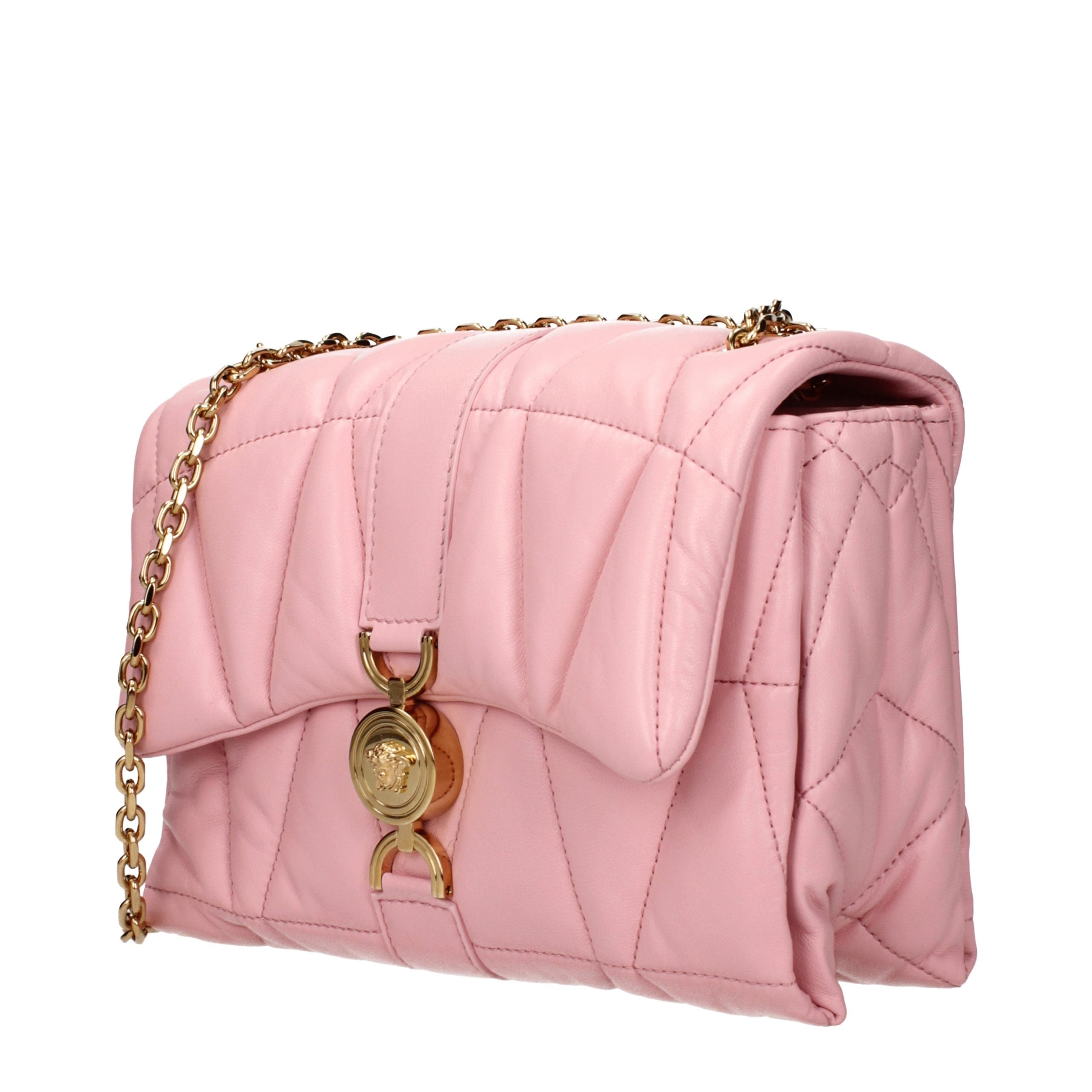 Versace Schultertasche aus pinkfarbenem Leder-2