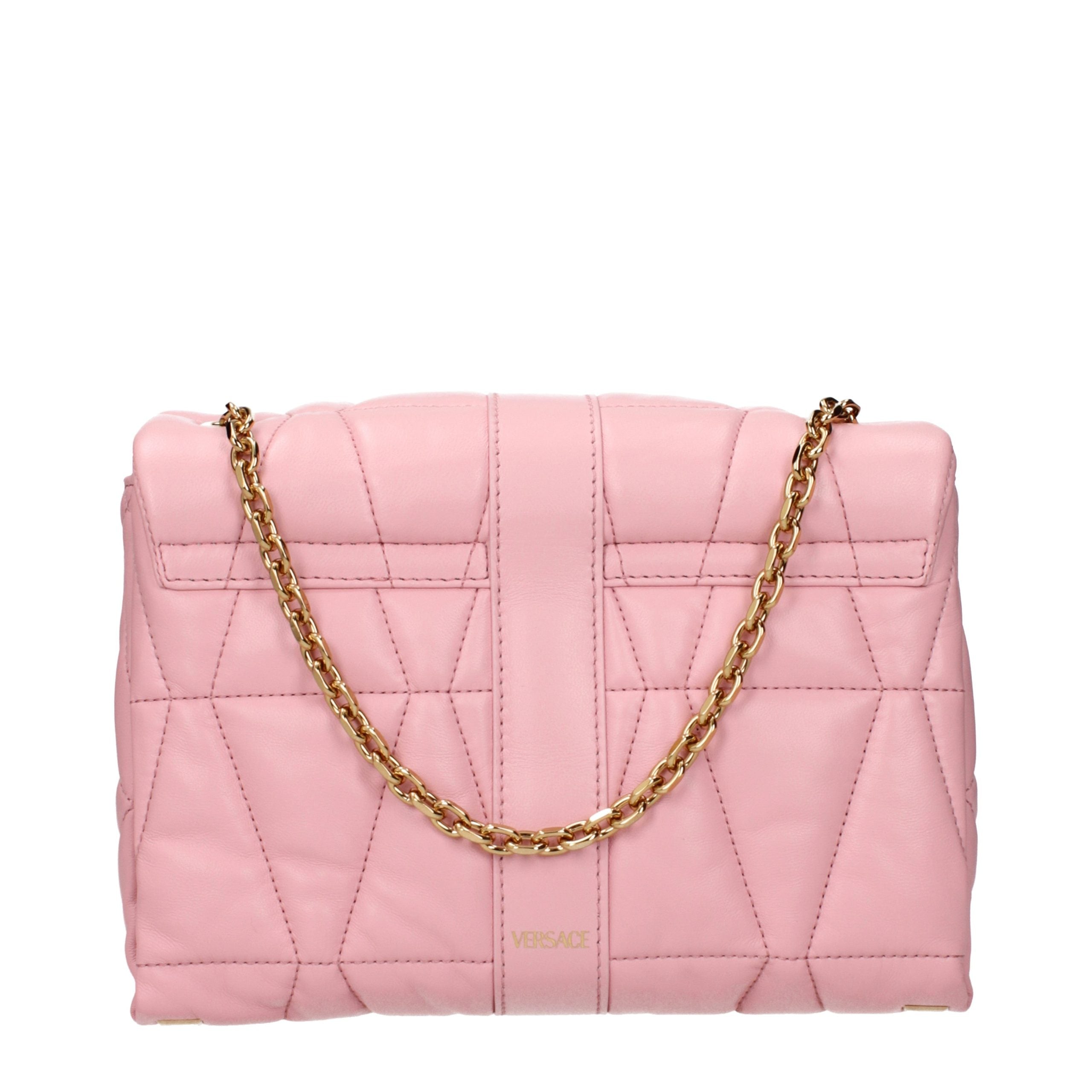 Versace Schultertasche aus pinkfarbenem Leder-3