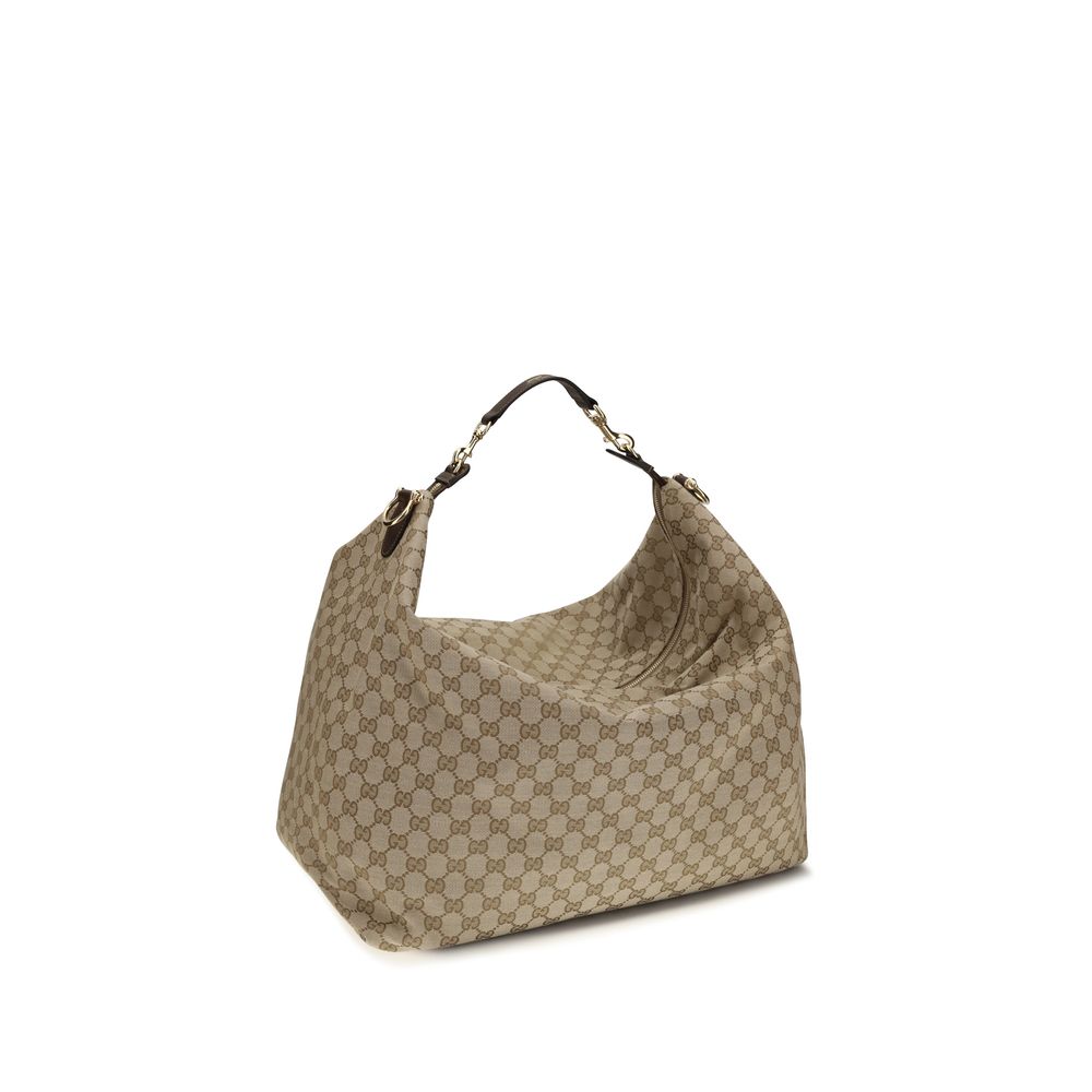 Gucci Beige Stoff-Schultertasche-2