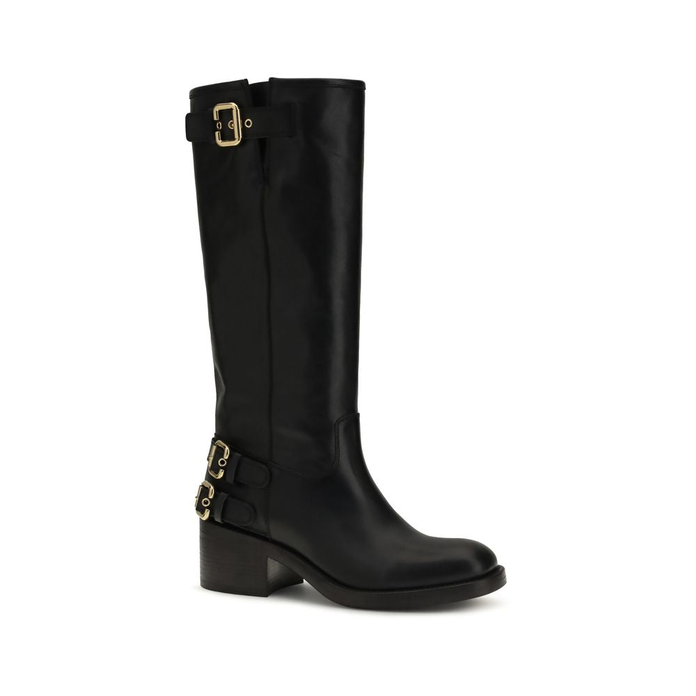 Chloé Schwarze Bos Taurus Kalbsleder Chelsea Boots-2