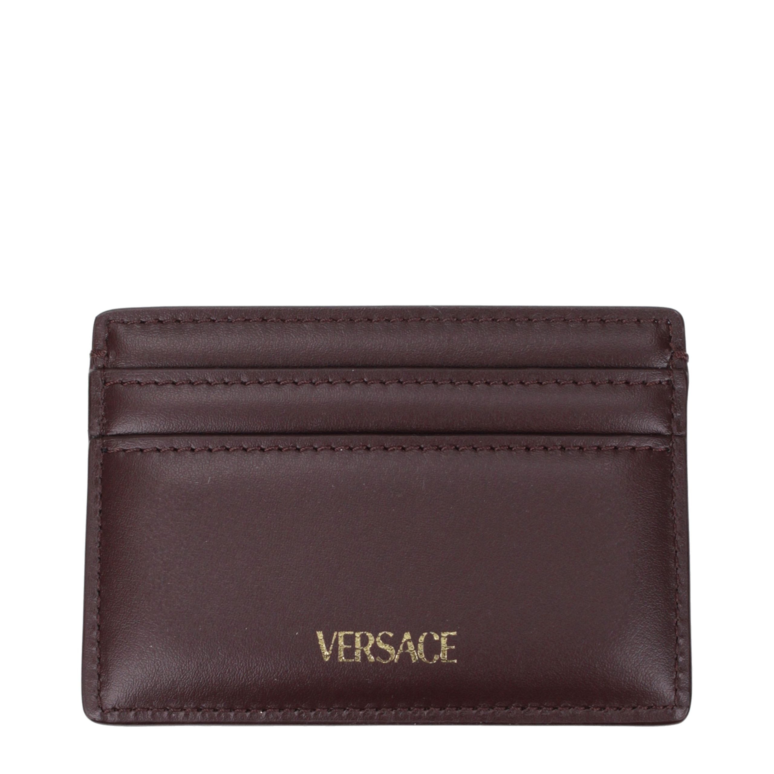 Versace Brauner Leder-Kartenhalter-2
